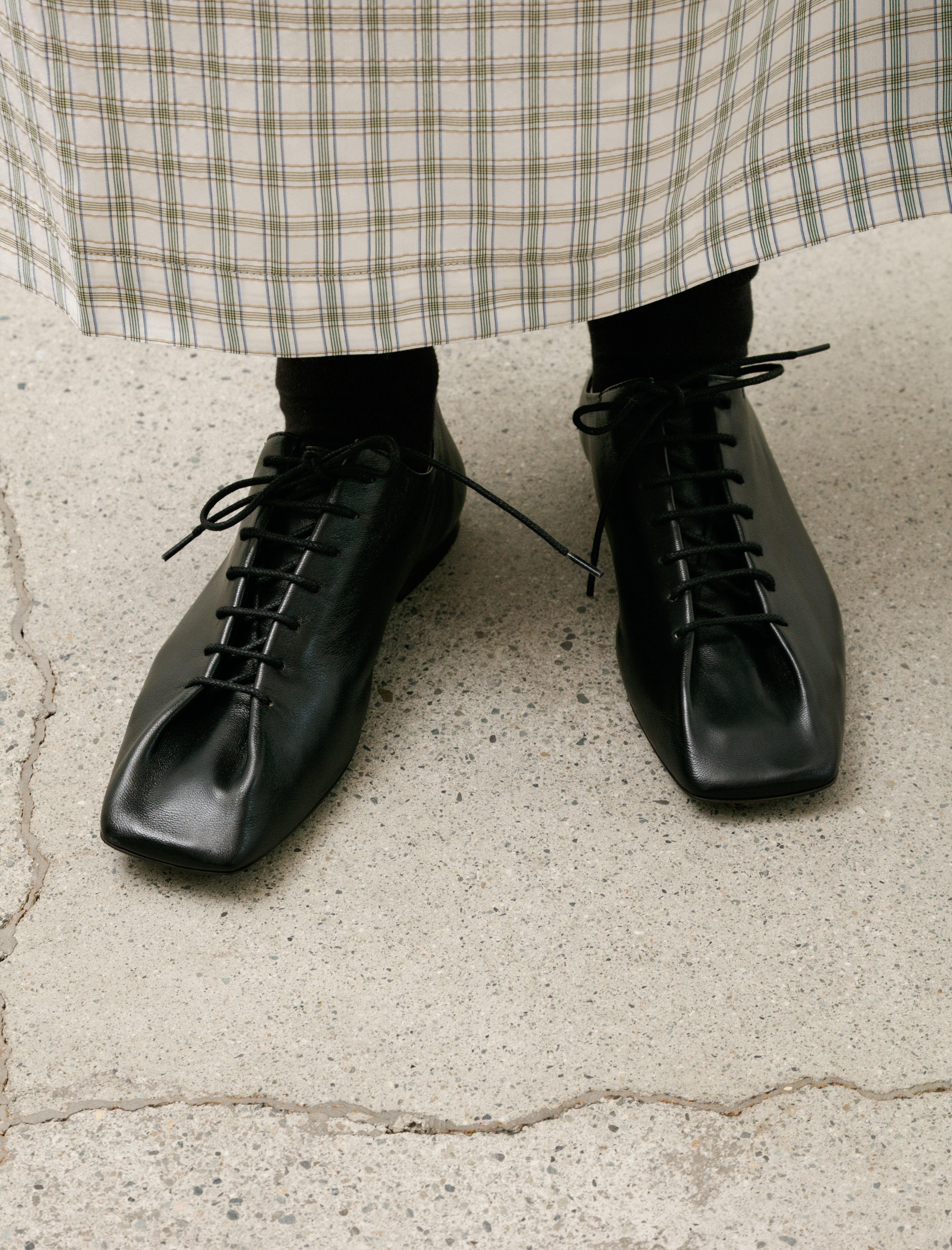Lemaire Souris Flat Classic Derbies Black