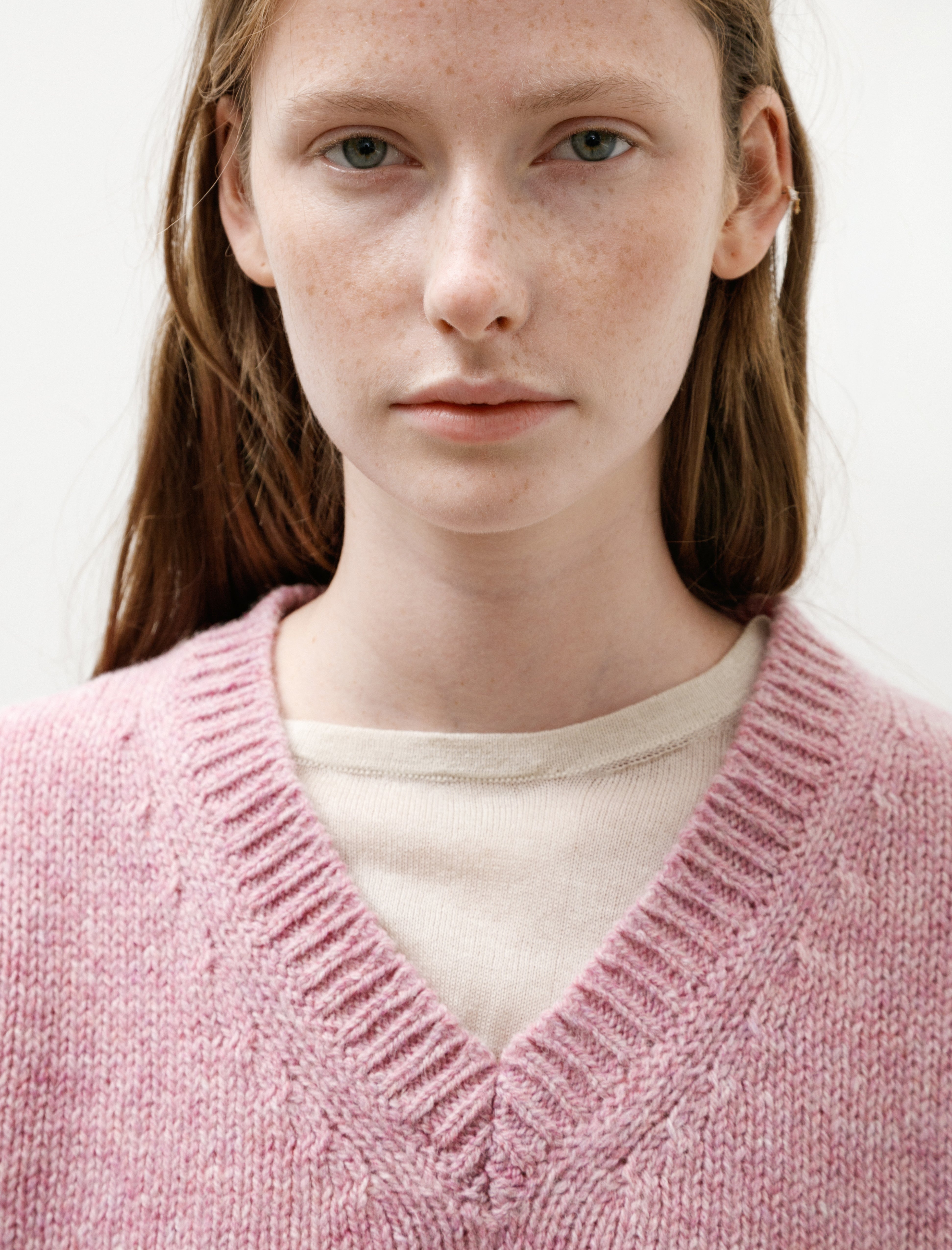 Cristaseya Cropped Shetland Gilet Pink