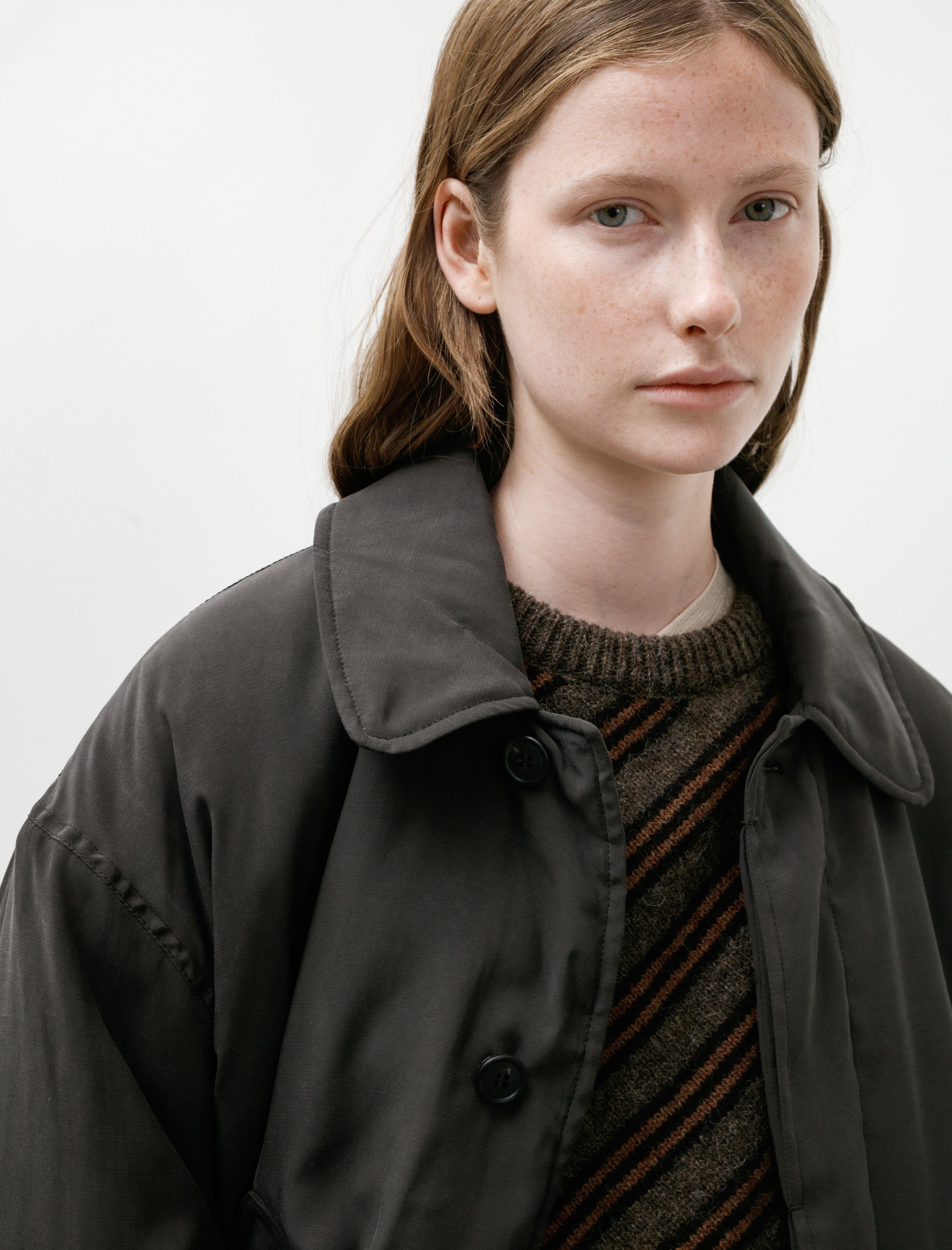 Cristaseya Cropped Padded Bomber Brown
