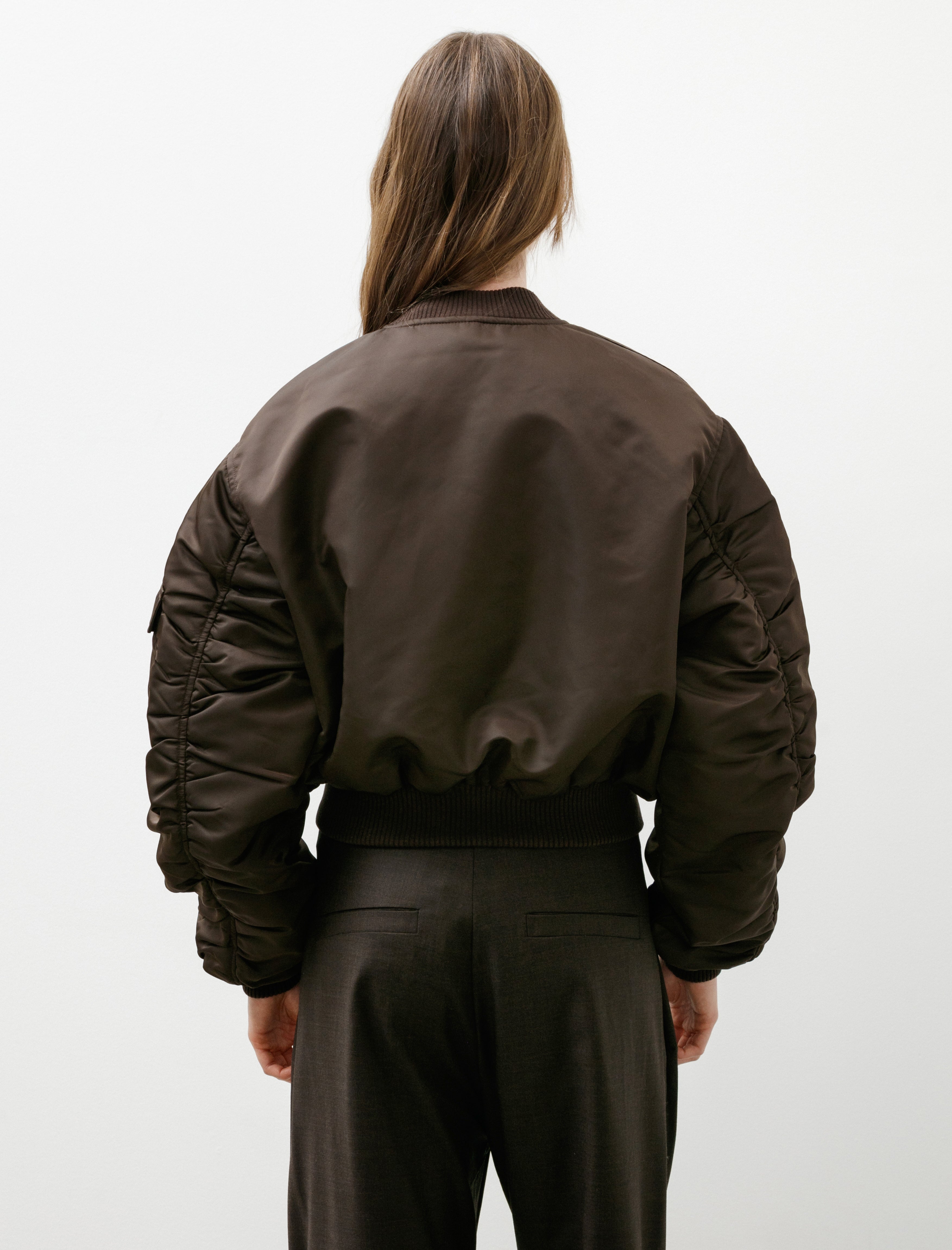 Cecilie Bahnsen Callie Bomber Technical Nylon Brown