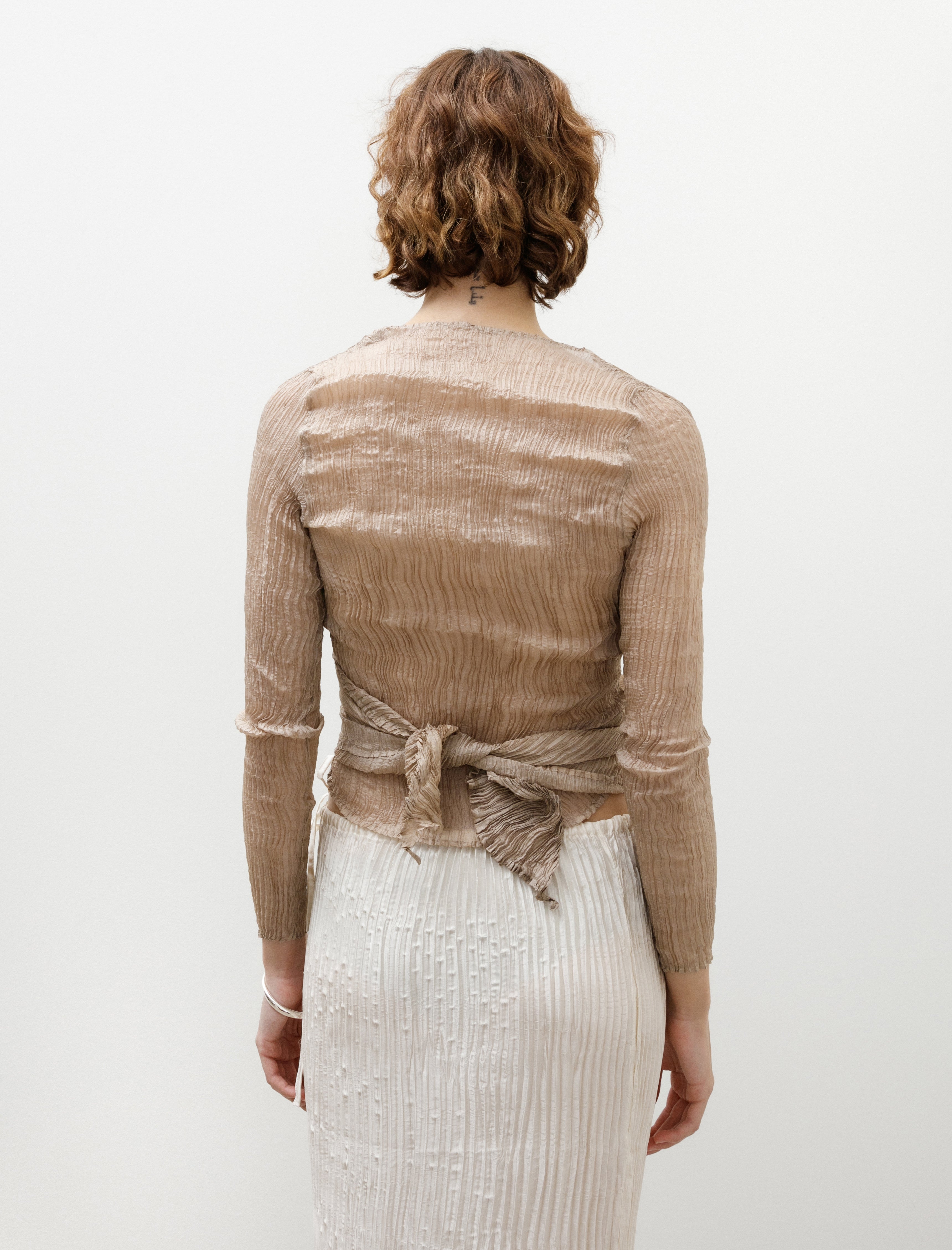 Azur Sleeve Wrap Top Stone