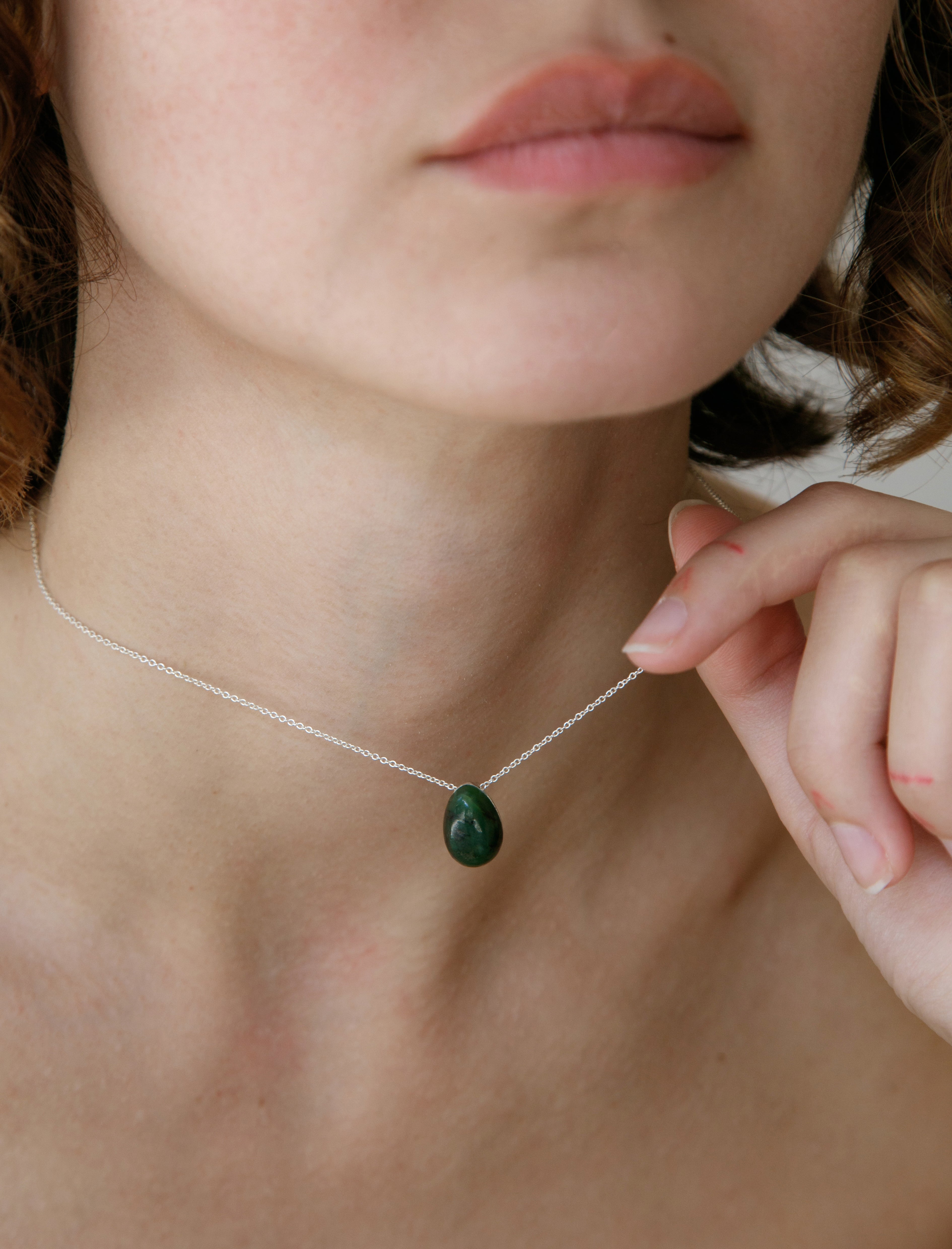 Sophie Buhai Tiny Egg Pendant Jade