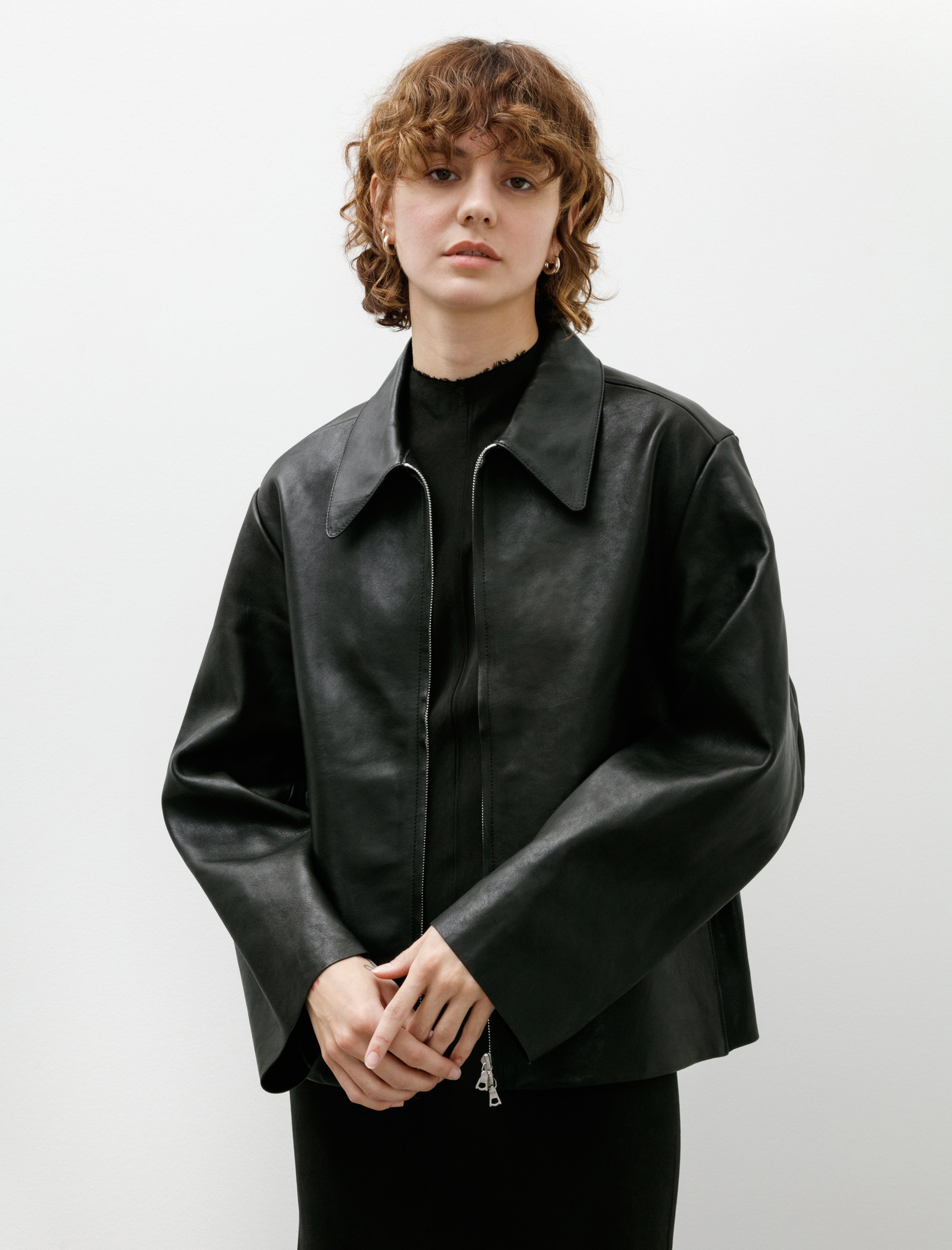 Gabriela Coll Garments No. 285 Leather Pocket Jacket Black