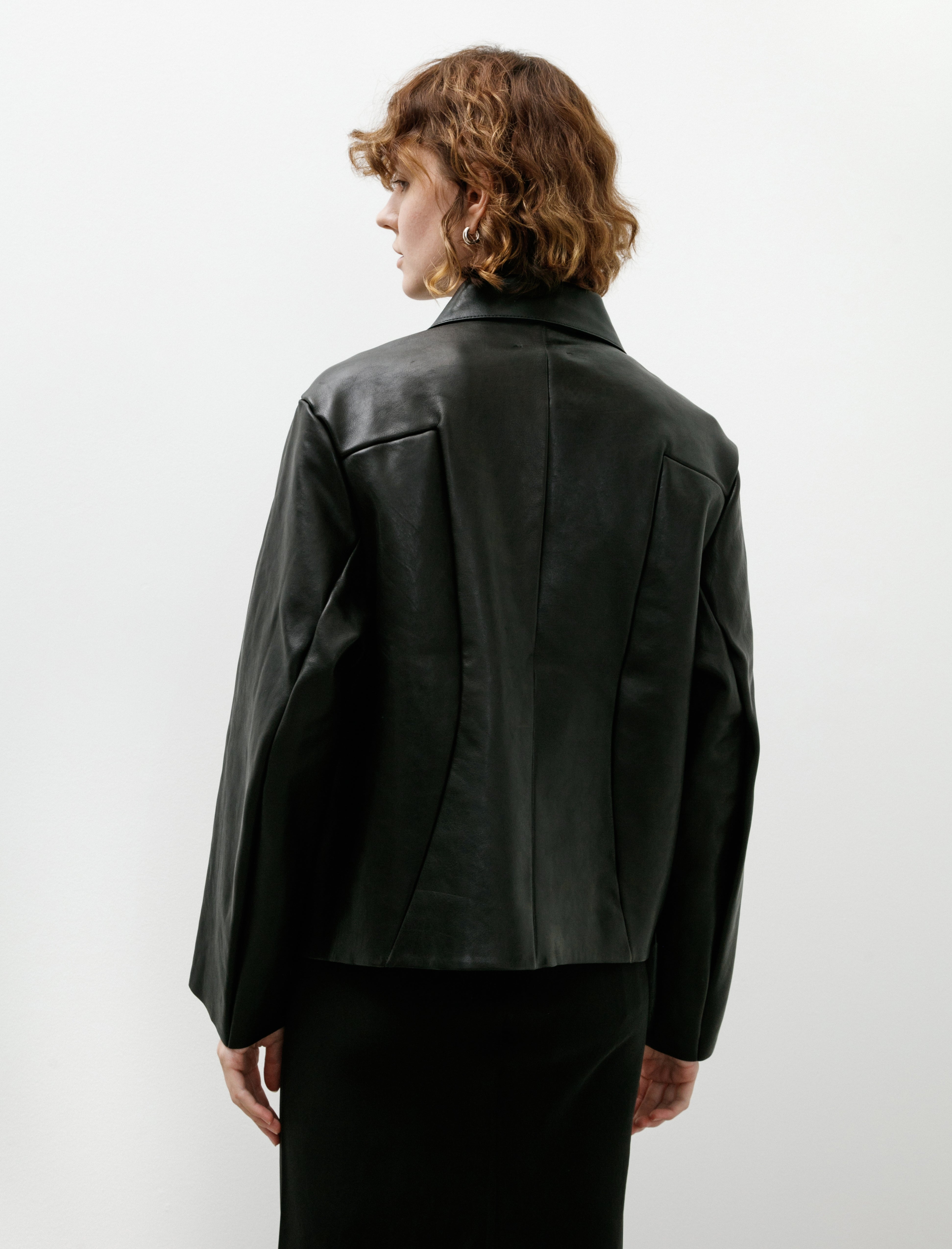 No. 285 Leather Pocket Jacket Black