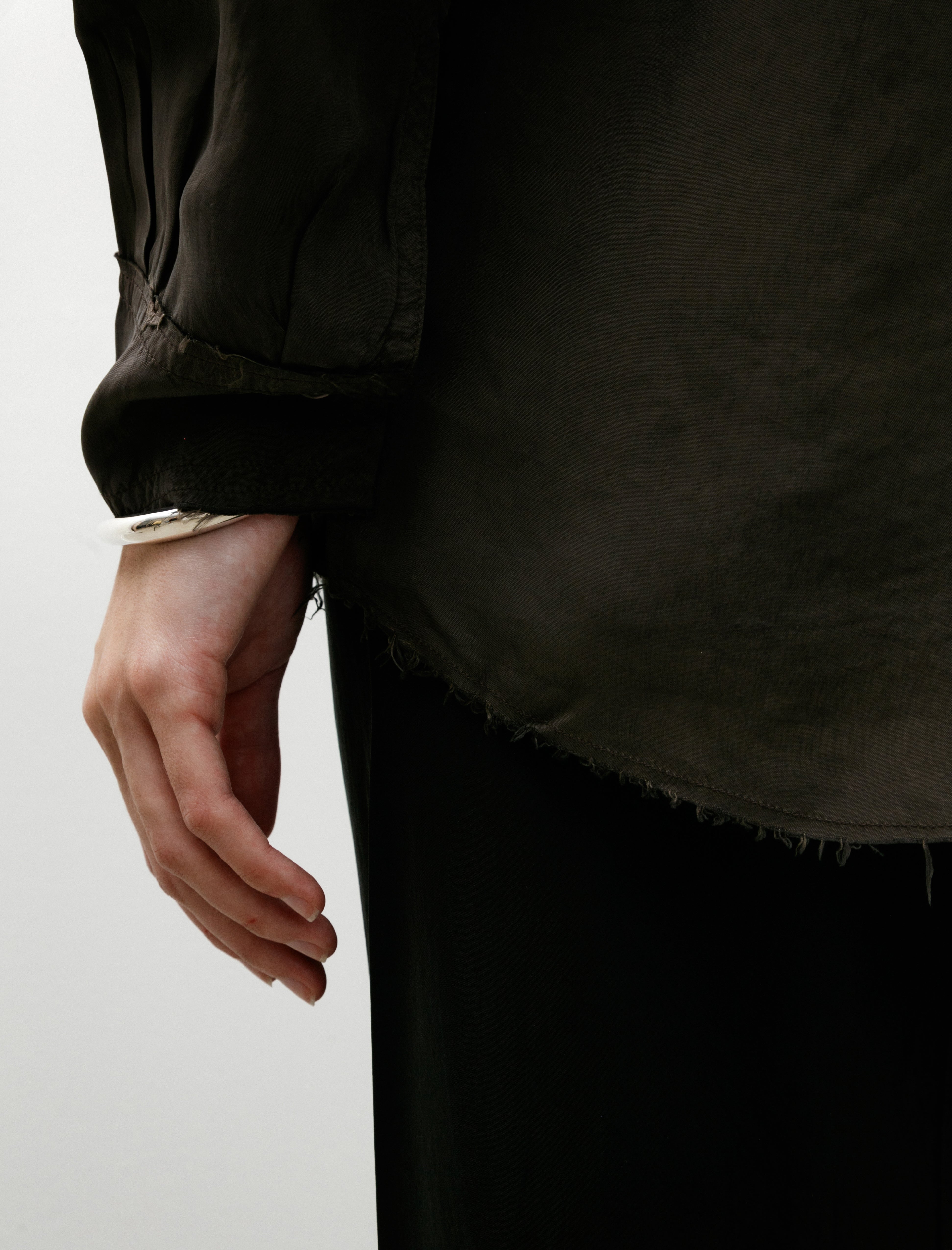 Gabriela Coll Garments No. 157 Double Cupro Pocket Shirt Brown