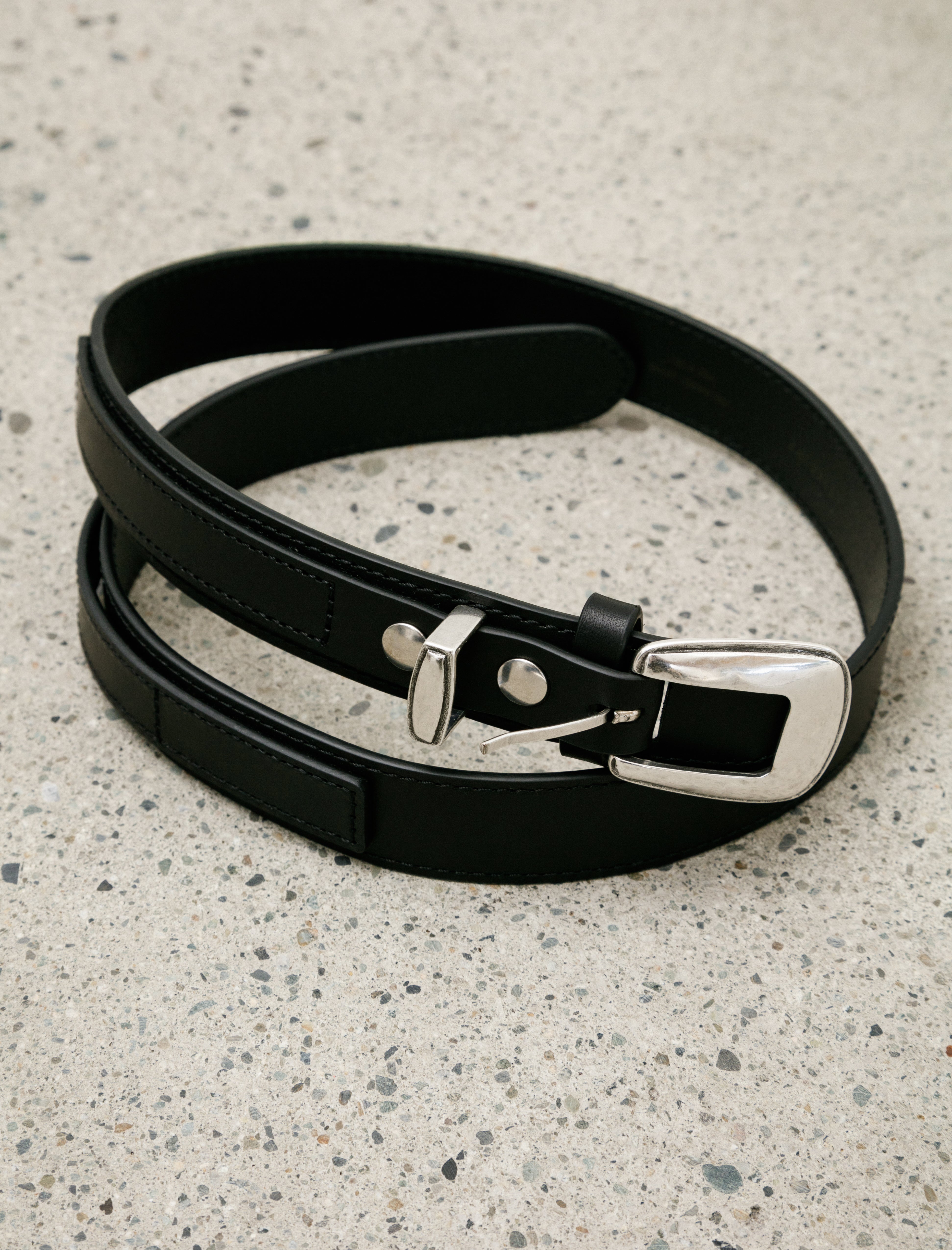 Lemaire Minimal Western Belt Black