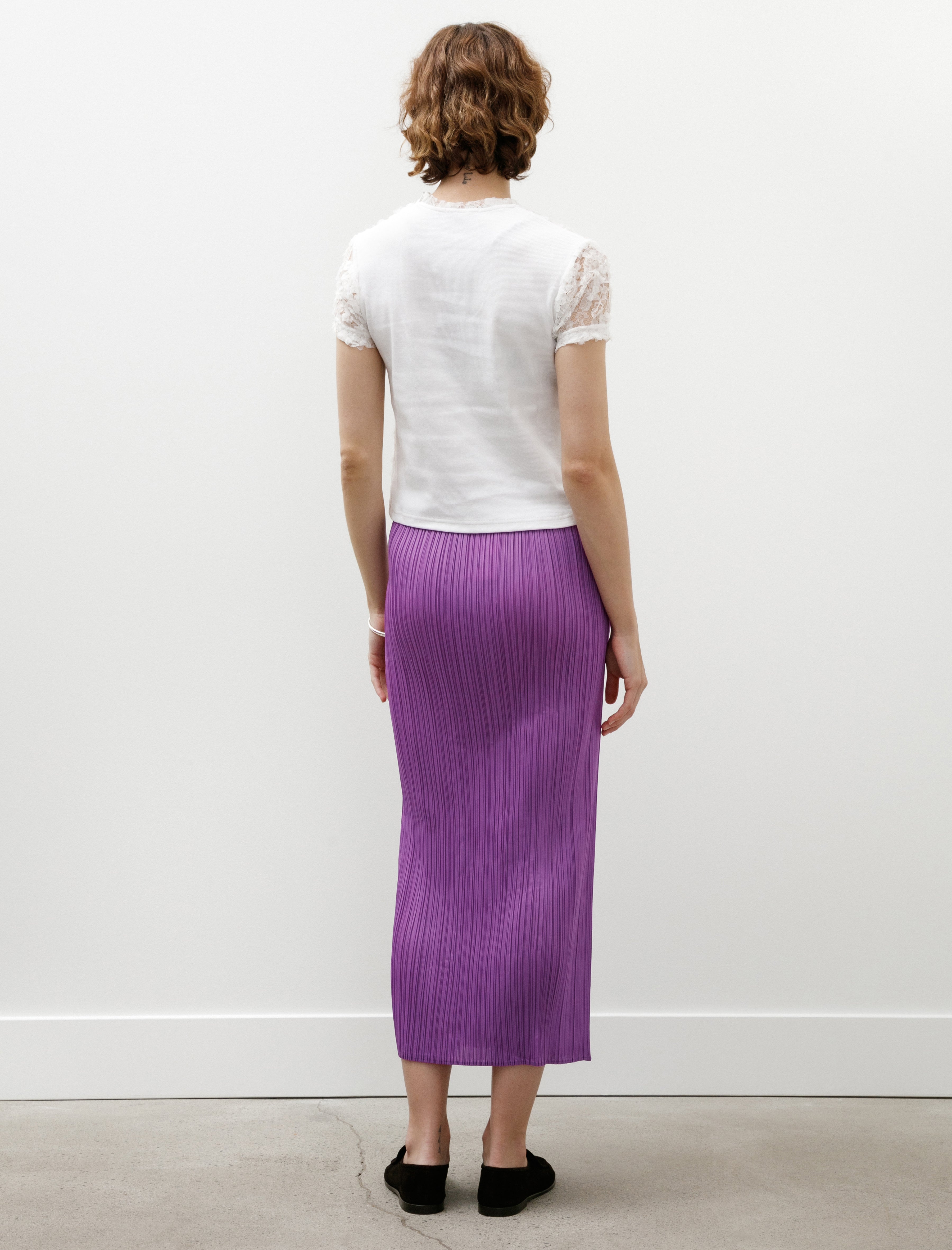 Pleats Please by Issey Miyake Monthly Colours Straight Skirt Purple