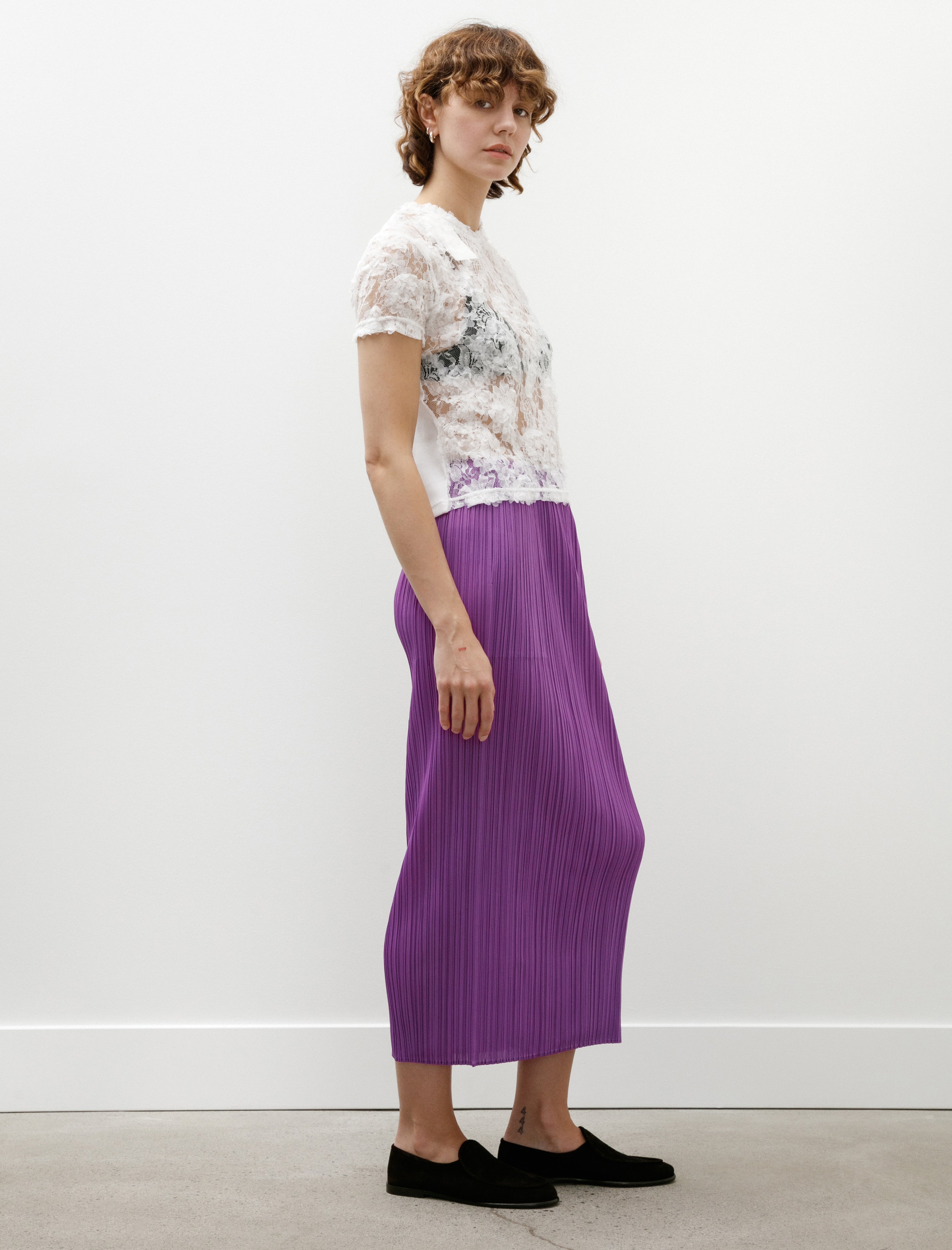 Pleats Please by Issey Miyake Monthly Colours Straight Skirt Purple