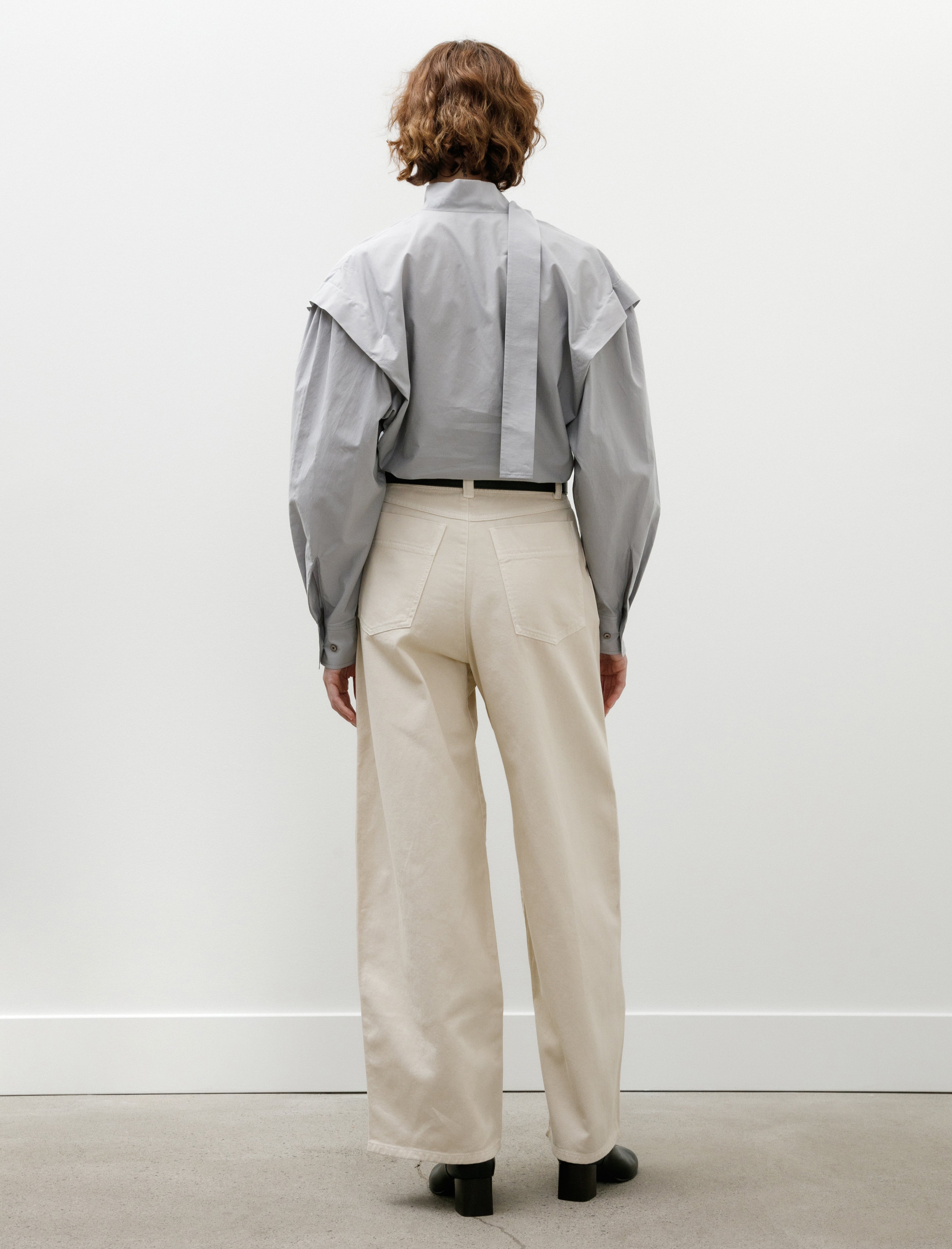 Lemaire Large Pants Denim Snow Clay