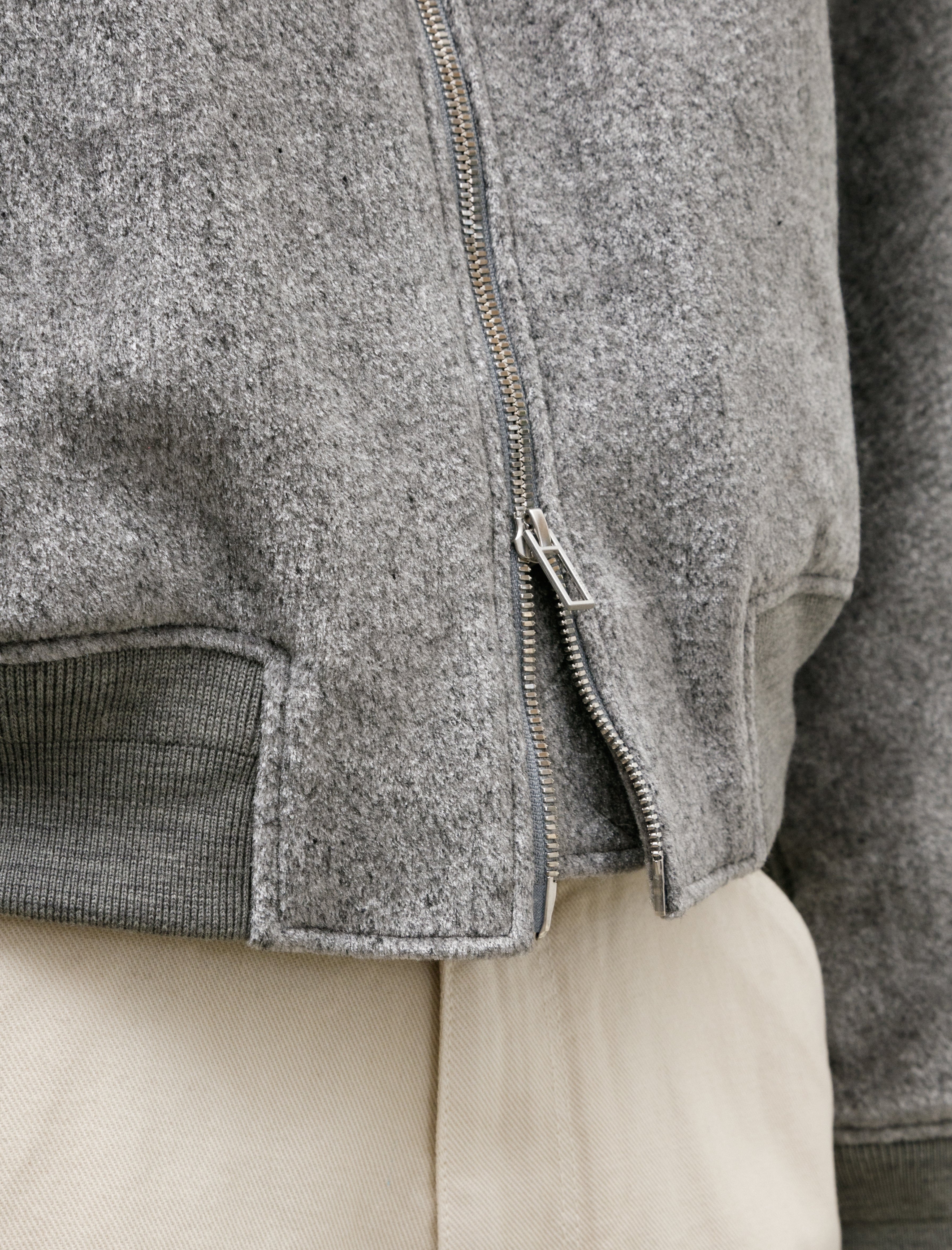 Kanako Sakai Velvet Wool MA-1 Jacket Grey
