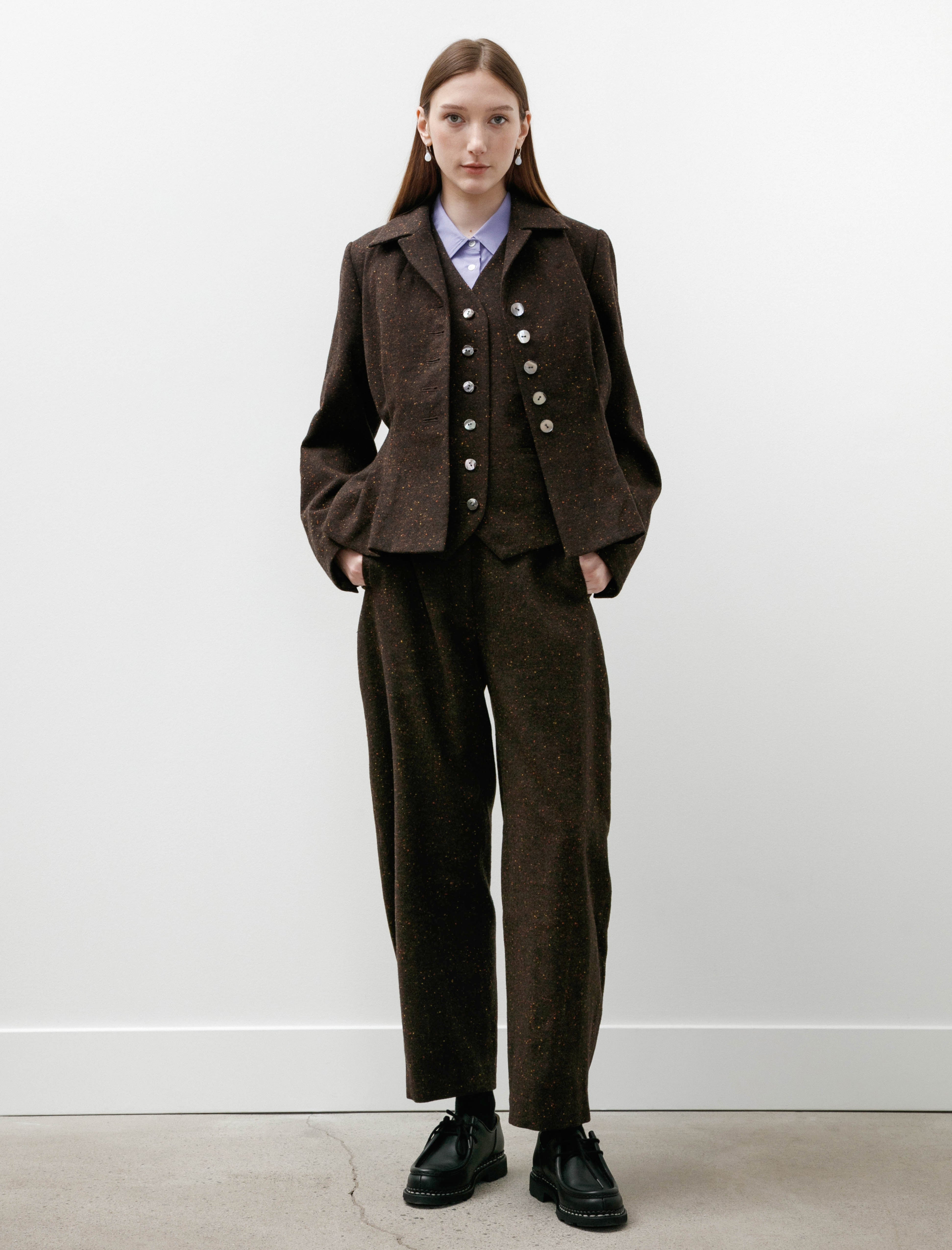 Ernie Palo Colour Nep Shirt Jacket Brown