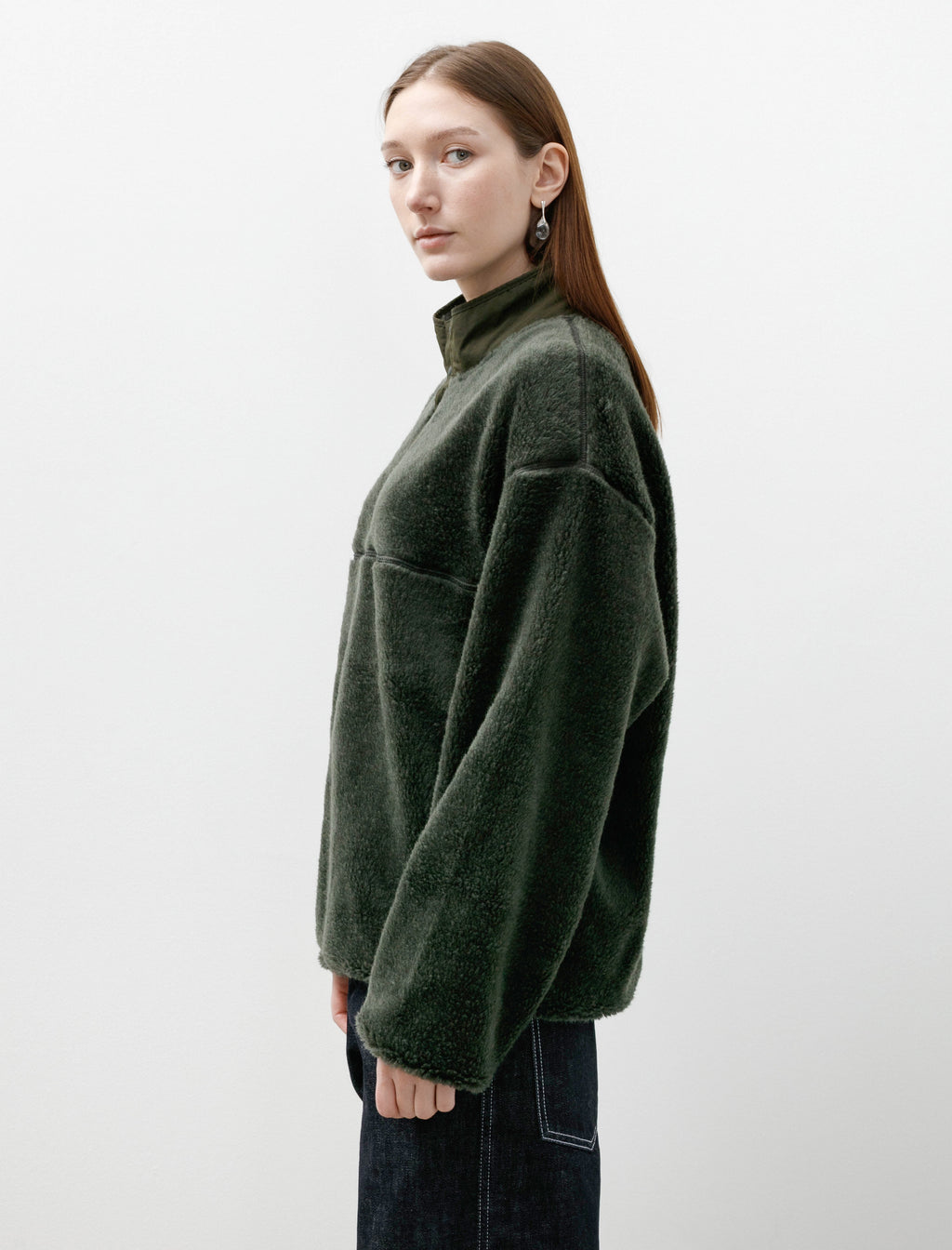 Graphpaper ニットポロ　グリーン Graphpaper Wool Boa Pullover Green – Neighbour
