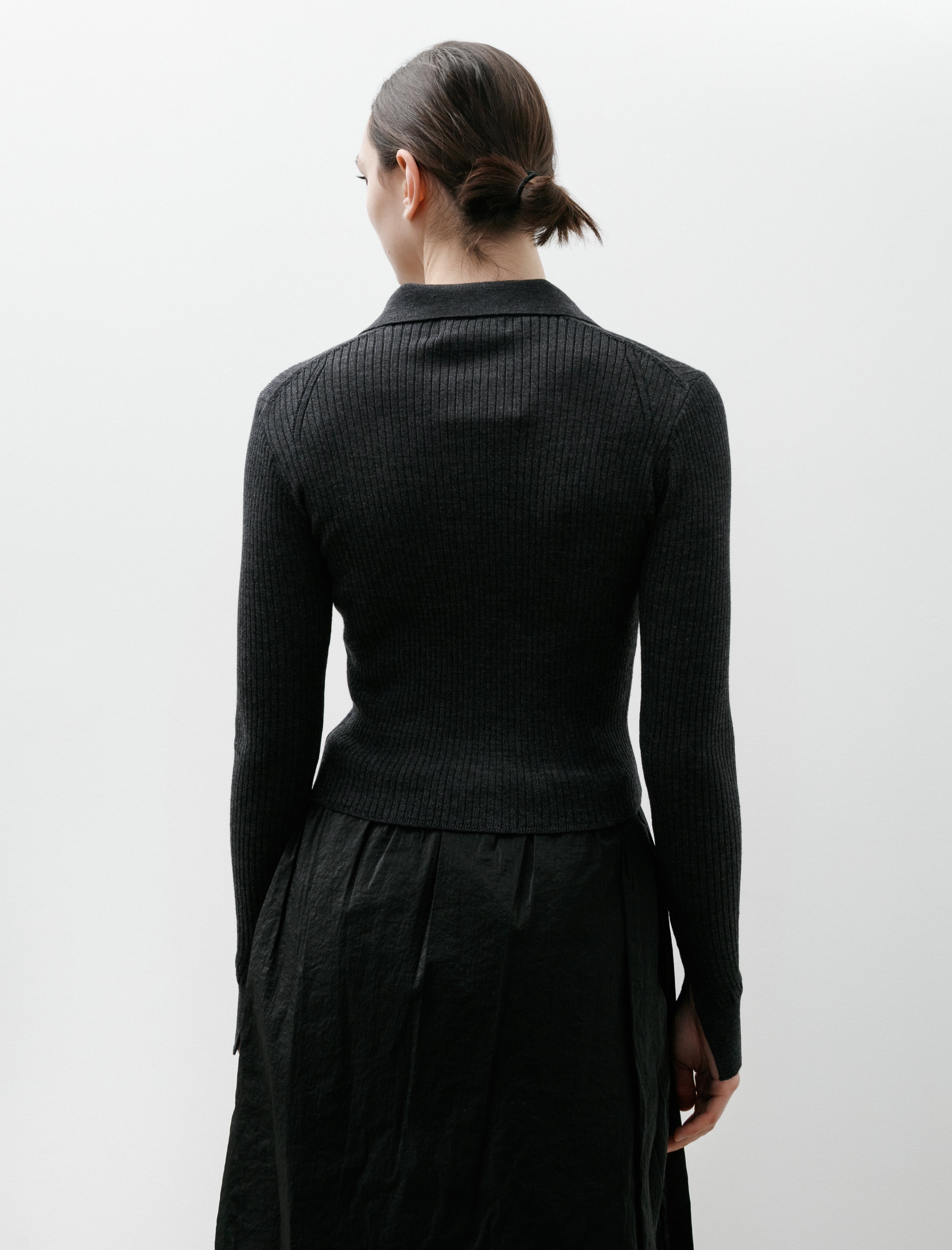 mfpen Knitted Rib Shirt Washed Graphite