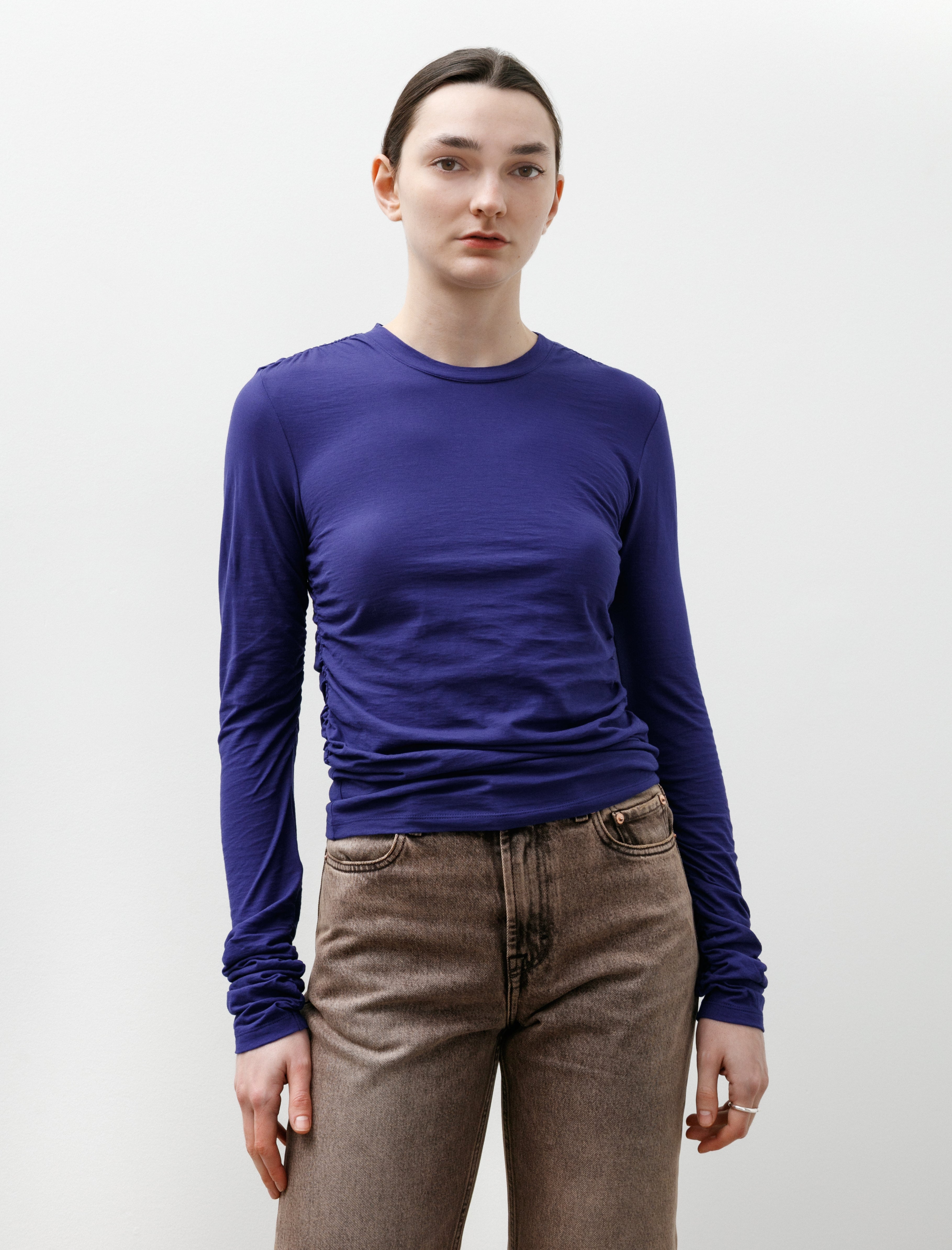Our Legacy Strain Slim Longsleeve Deep Blue High Twist Jersey