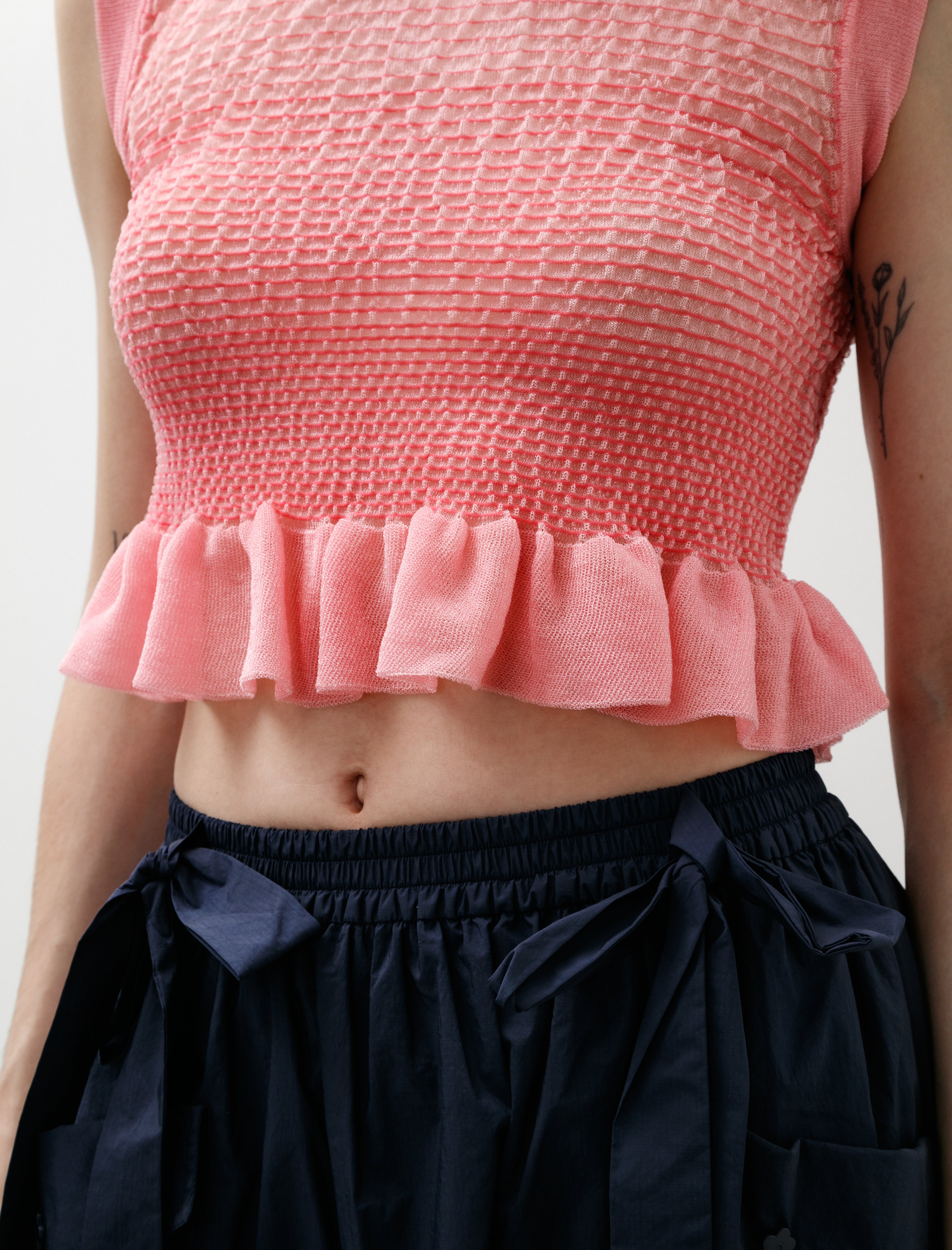 Cecilie Bahnsen Celia Sheer Summer Knit Pink