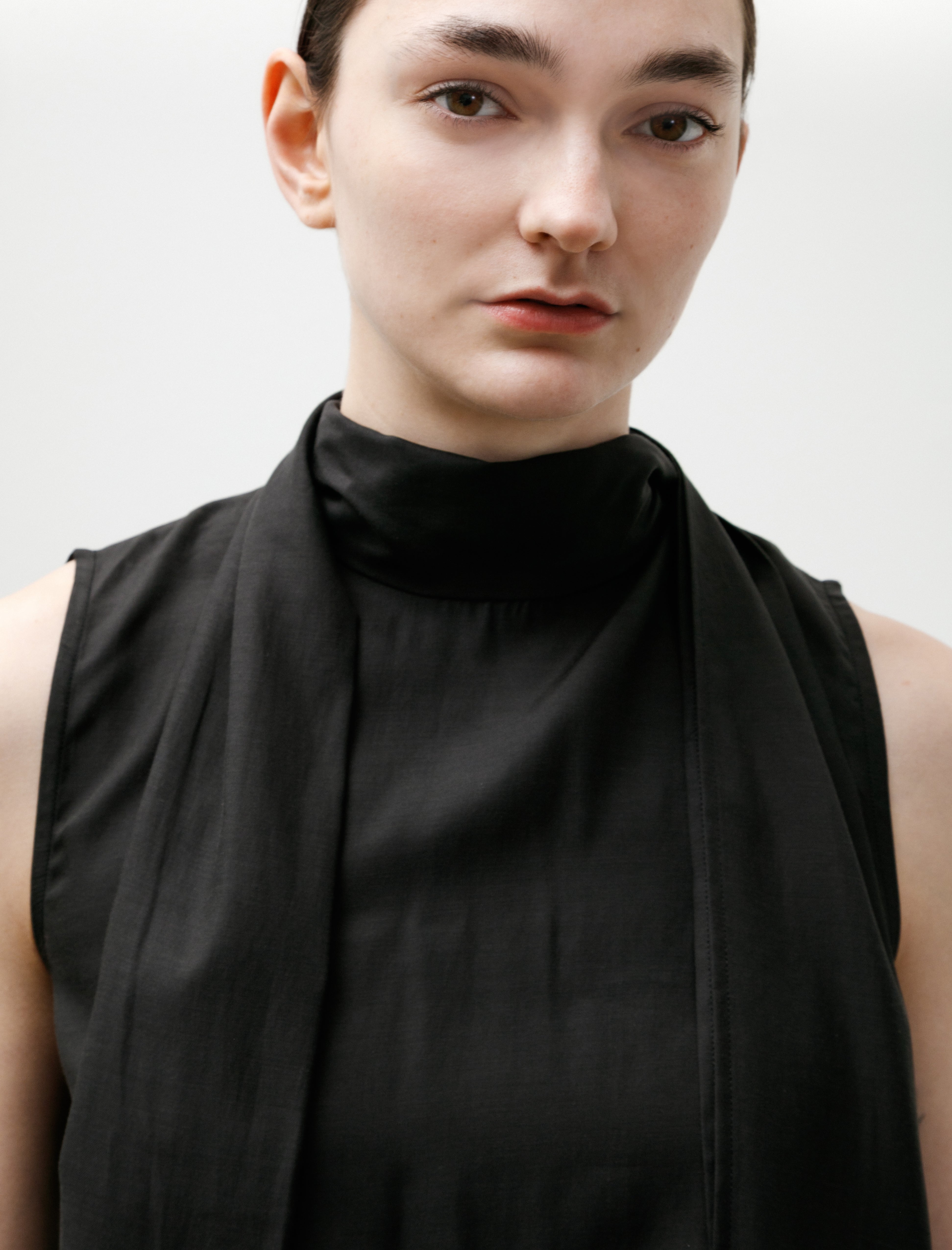 Our Legacy Virtuous Top Still Black Calm Cupro Cotton