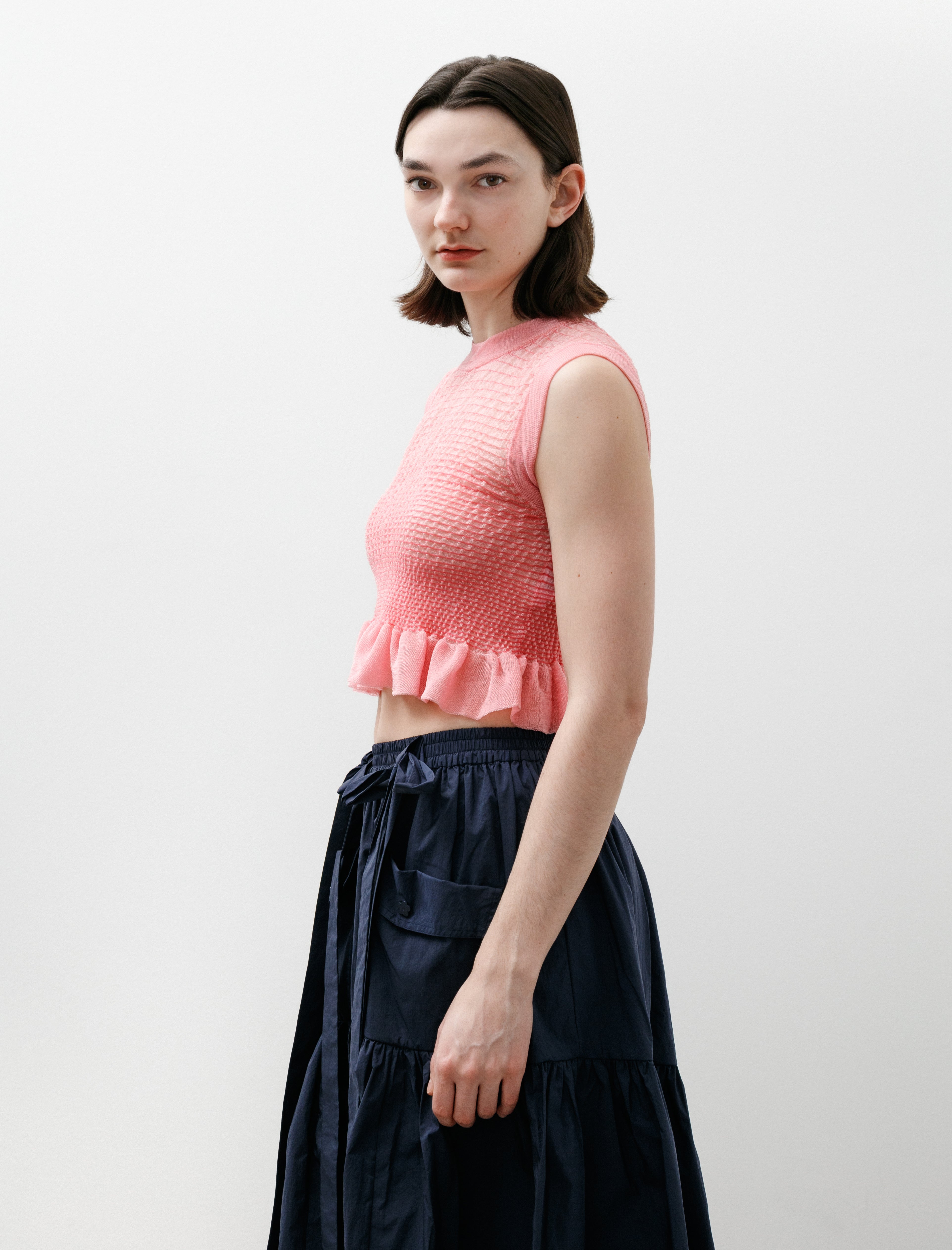 Cecilie Bahnsen Celia Sheer Summer Knit Pink