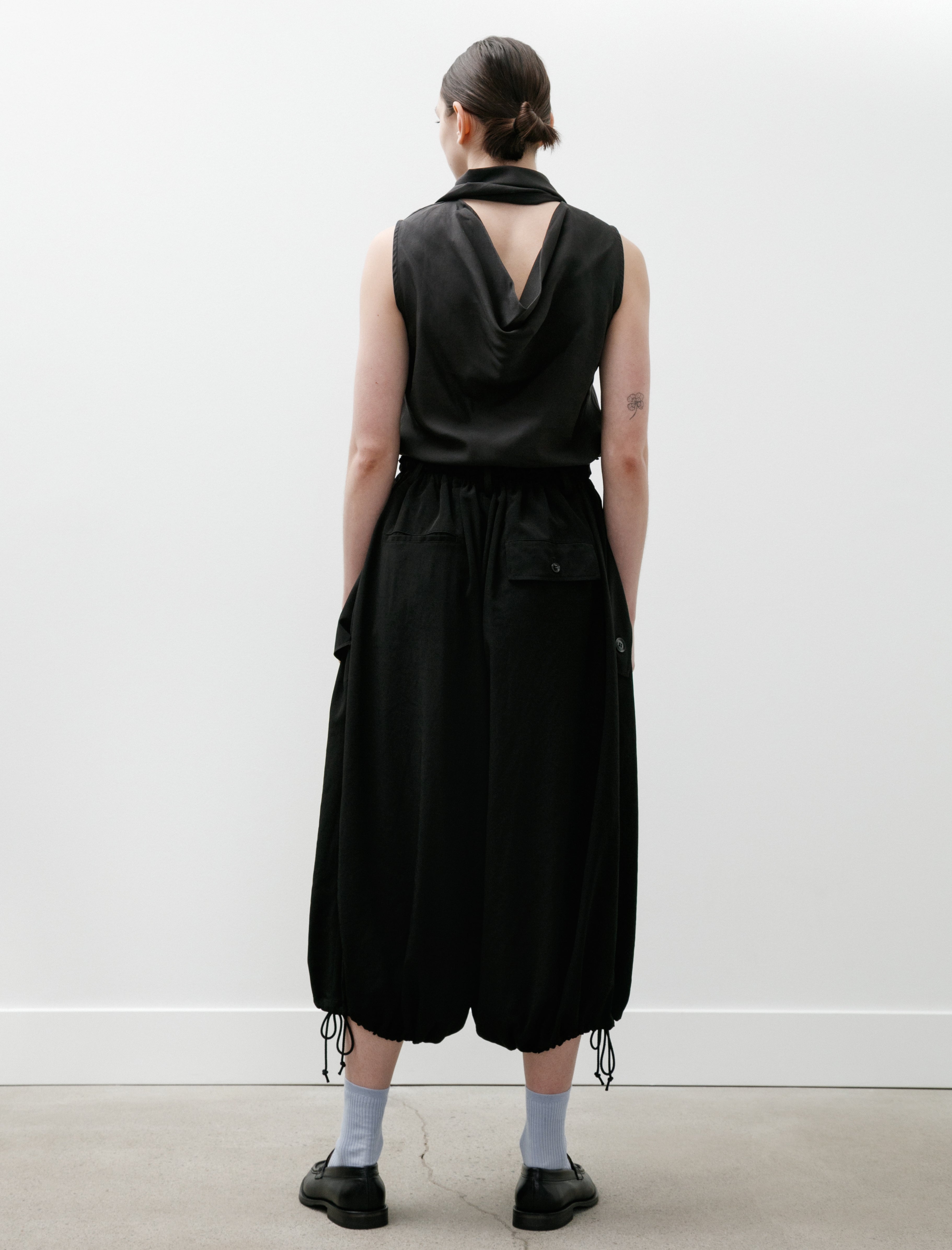 Y's by Yohji Yamamoto Flap Pocket Elastic Pants Black