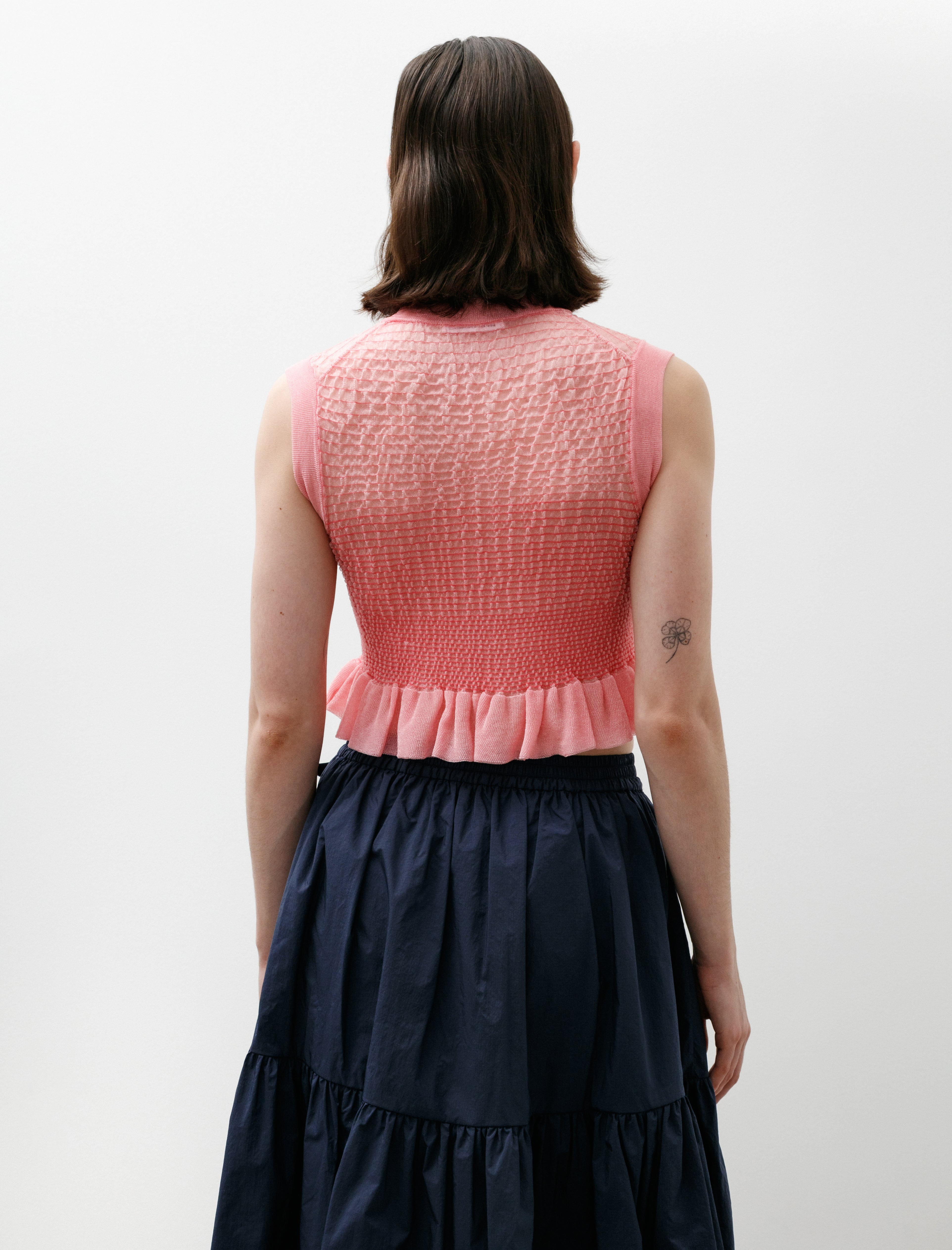 Cecilie Bahnsen Celia Sheer Summer Knit Pink