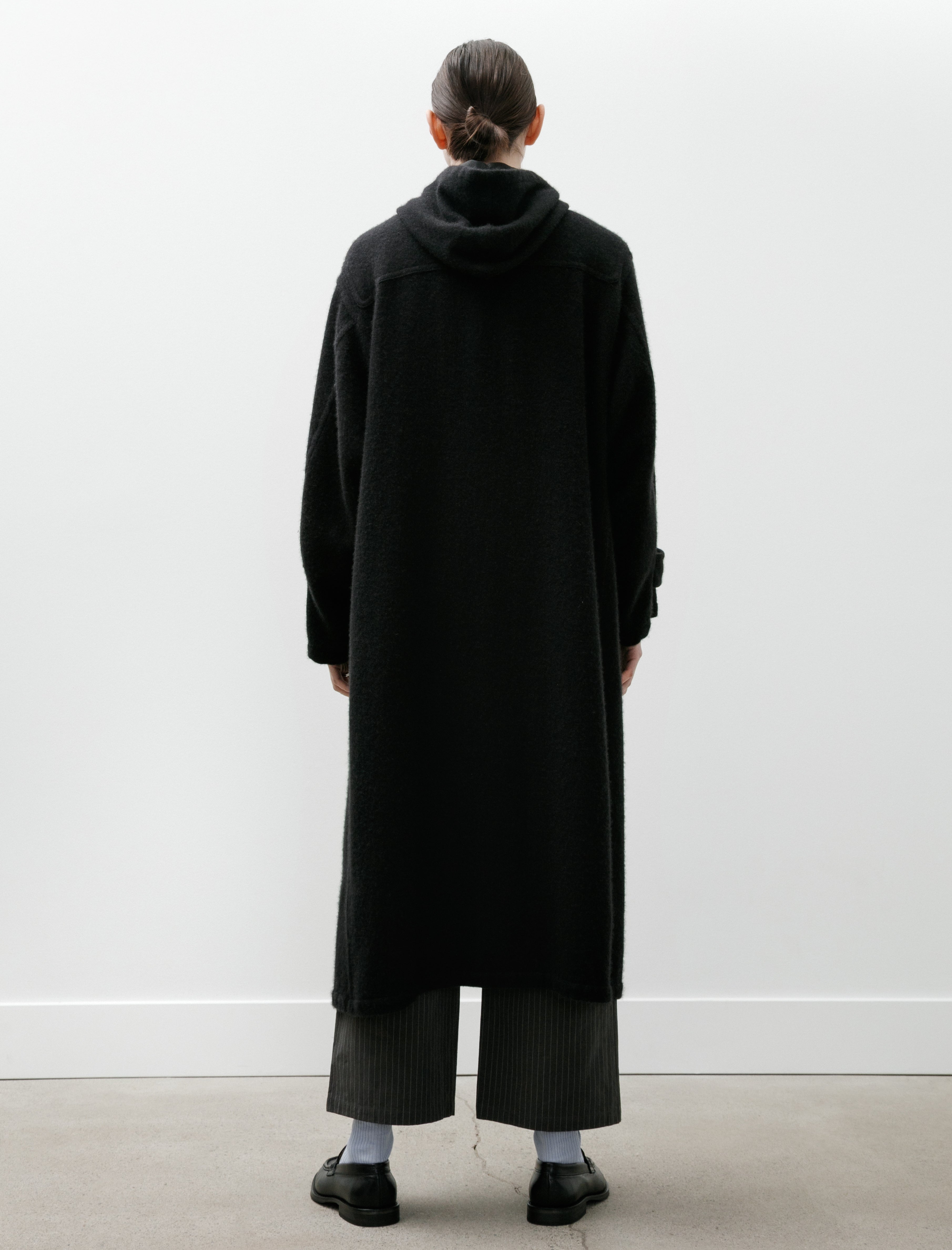 Comoli Cashmere Duffle Coat Black