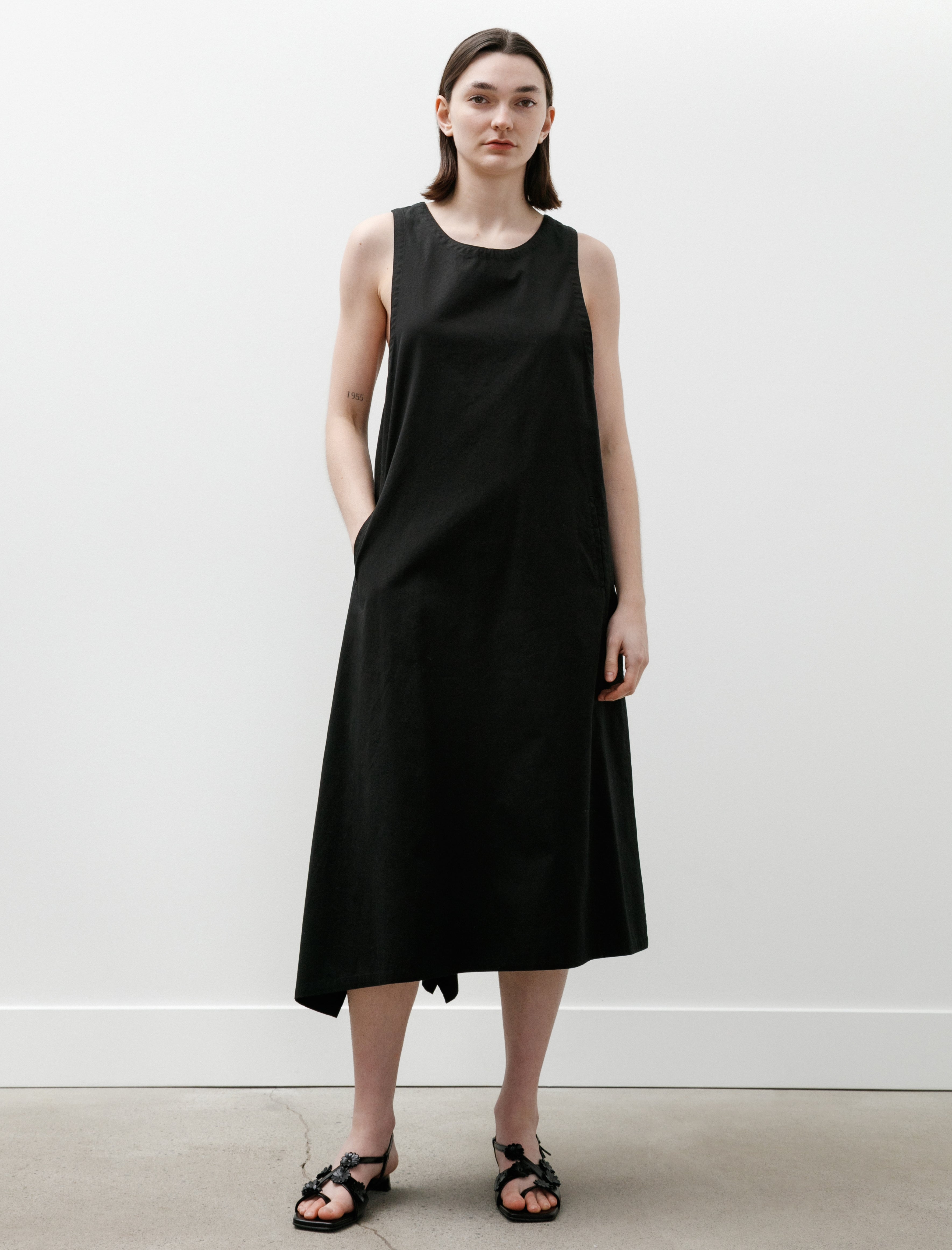 Y's by Yohji Yamamoto Racer Back Dress Black