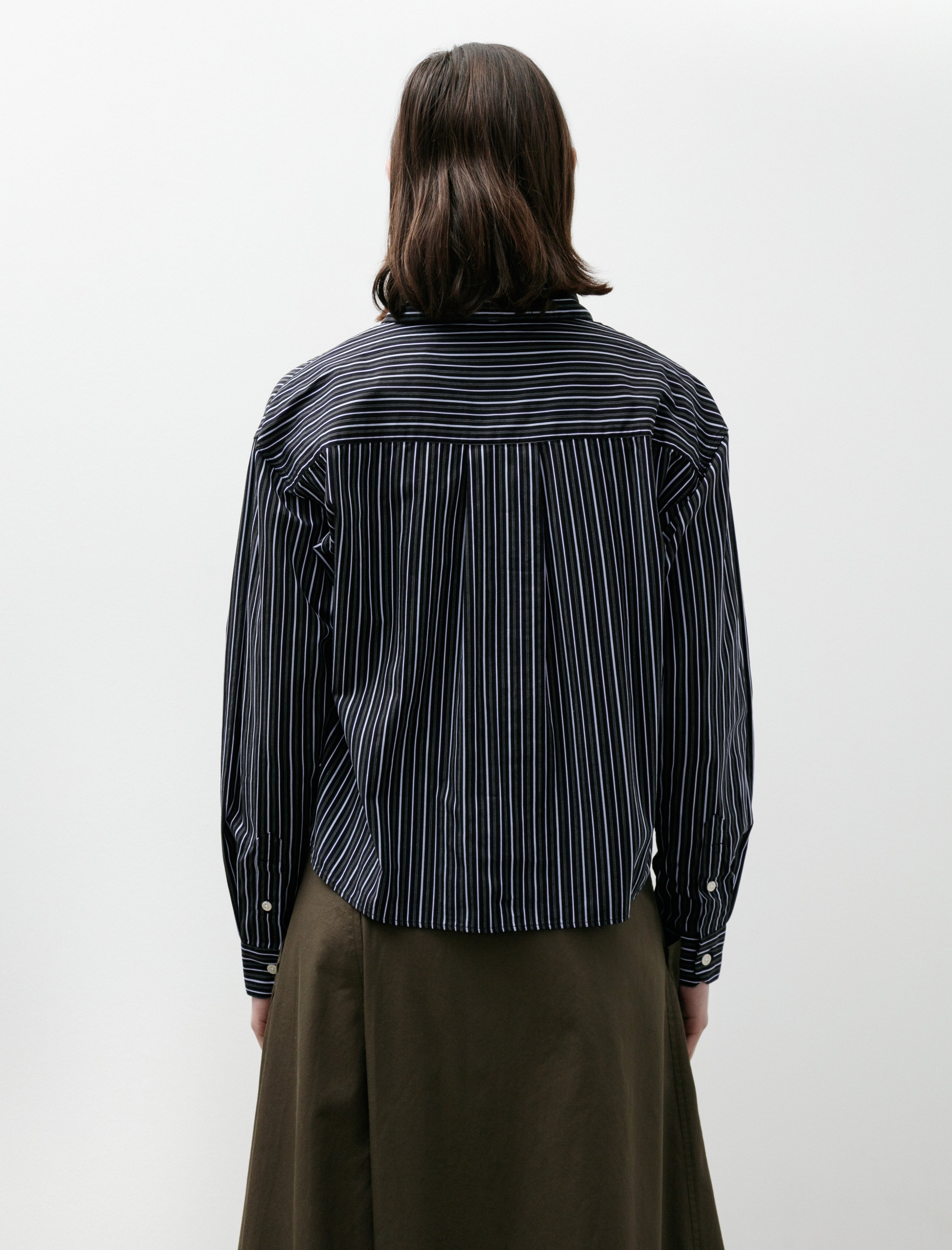 mfpen New Format Shirt Black Office Stripe