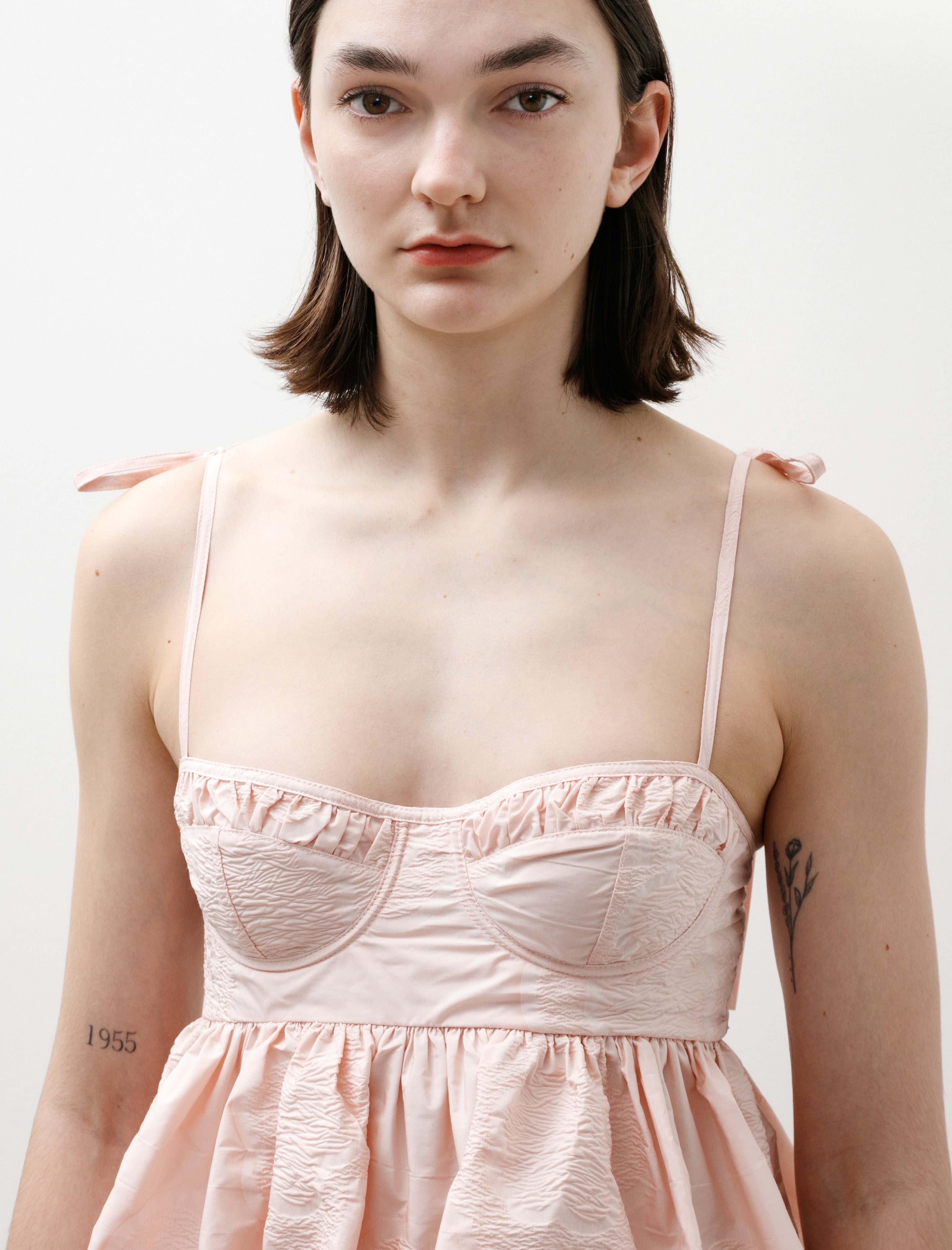 Cecilie Bahnsen Alena Dress Borus Jacquard Blush Pink