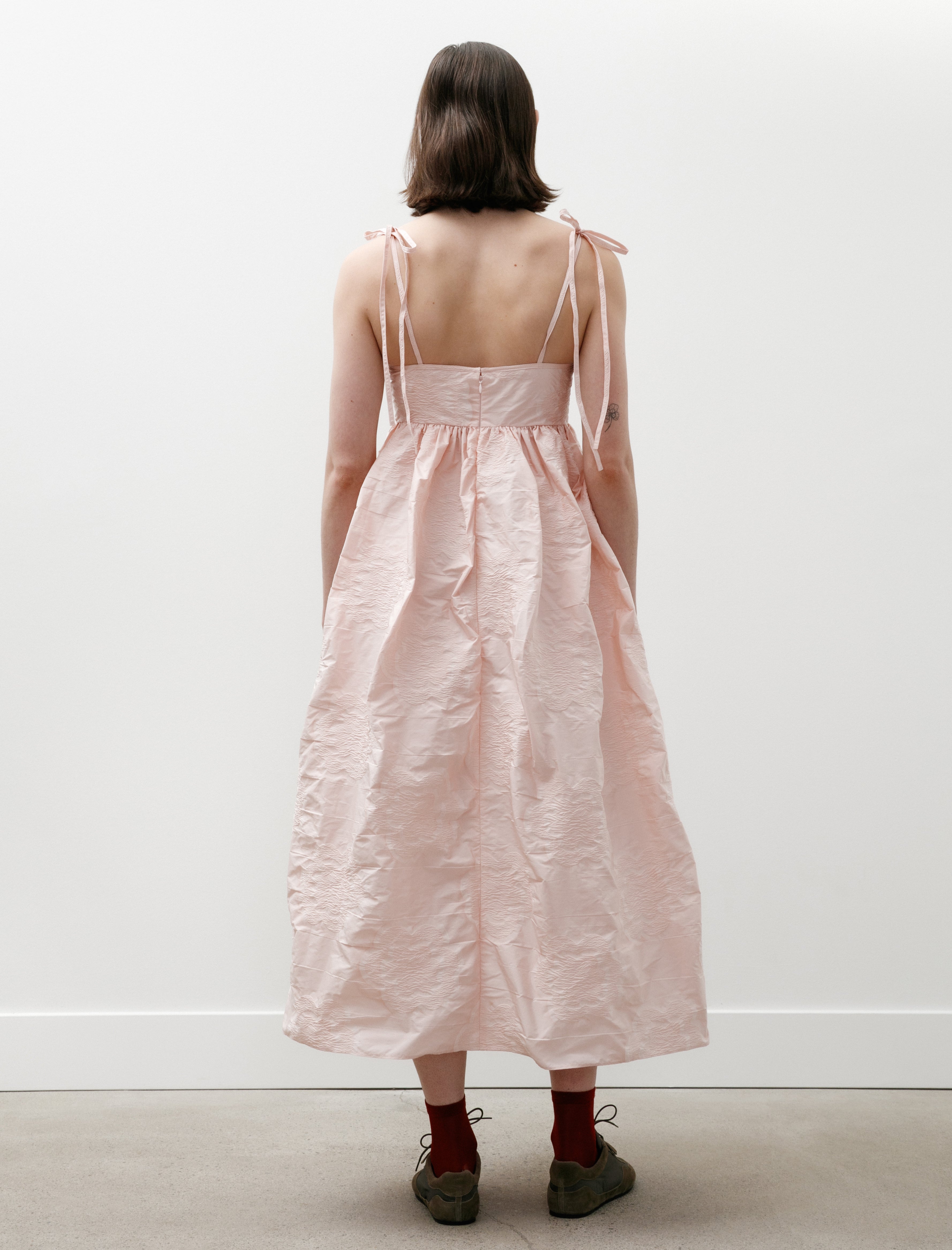 Cecilie Bahnsen Alena Dress Borus Jacquard Blush Pink