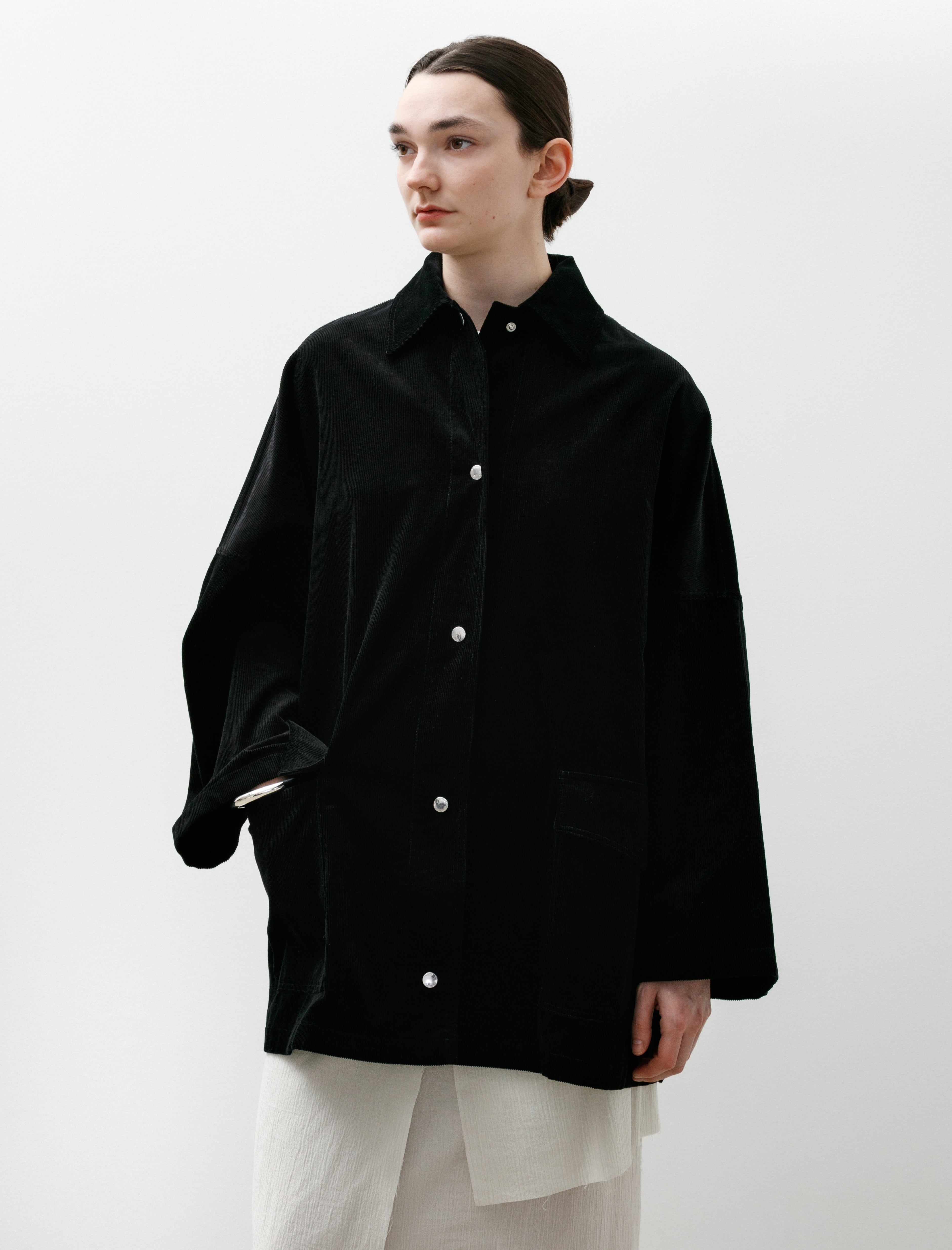 Totême Cord Overshirt Black