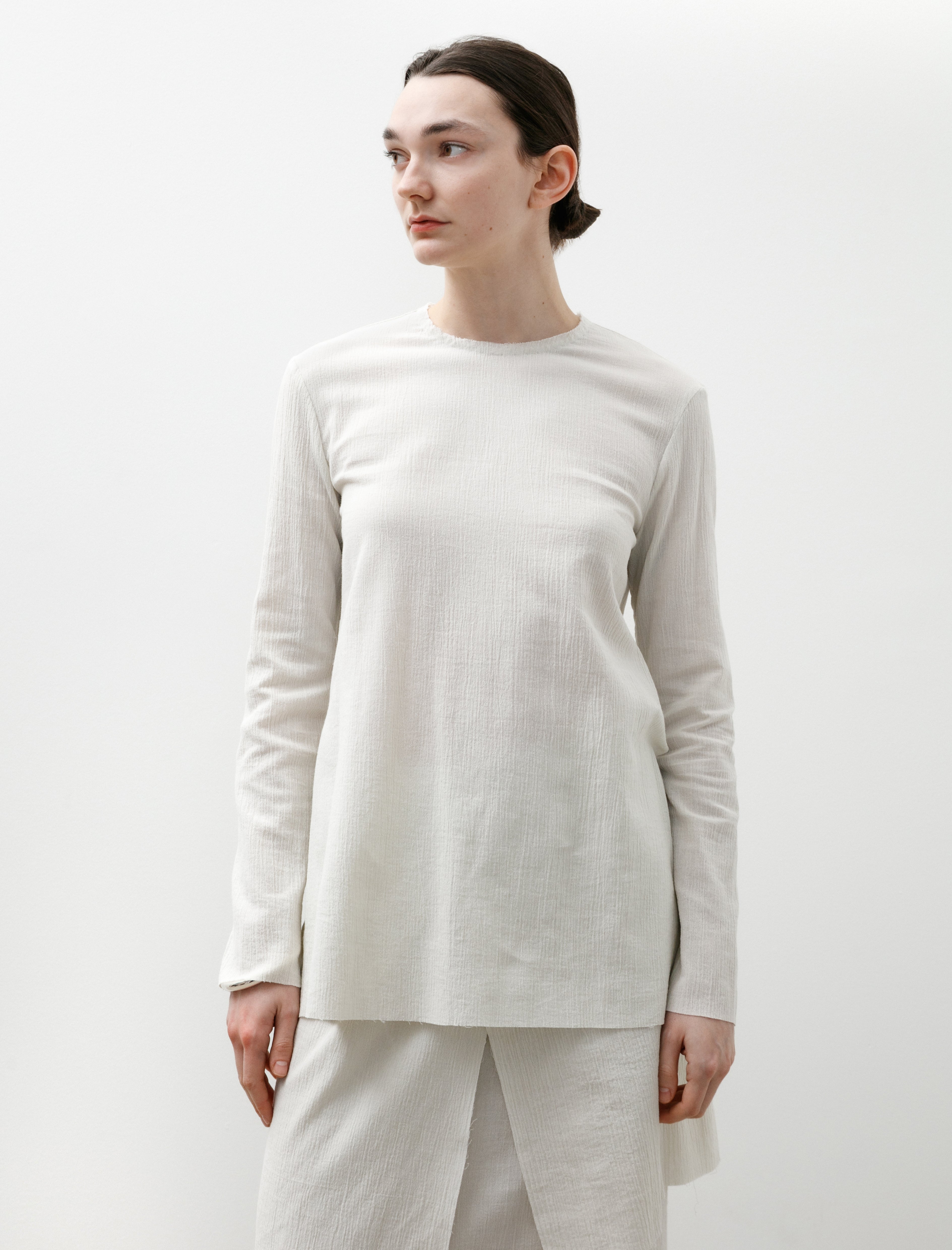 Lauren Manoogian Raw Apron Top Chalk