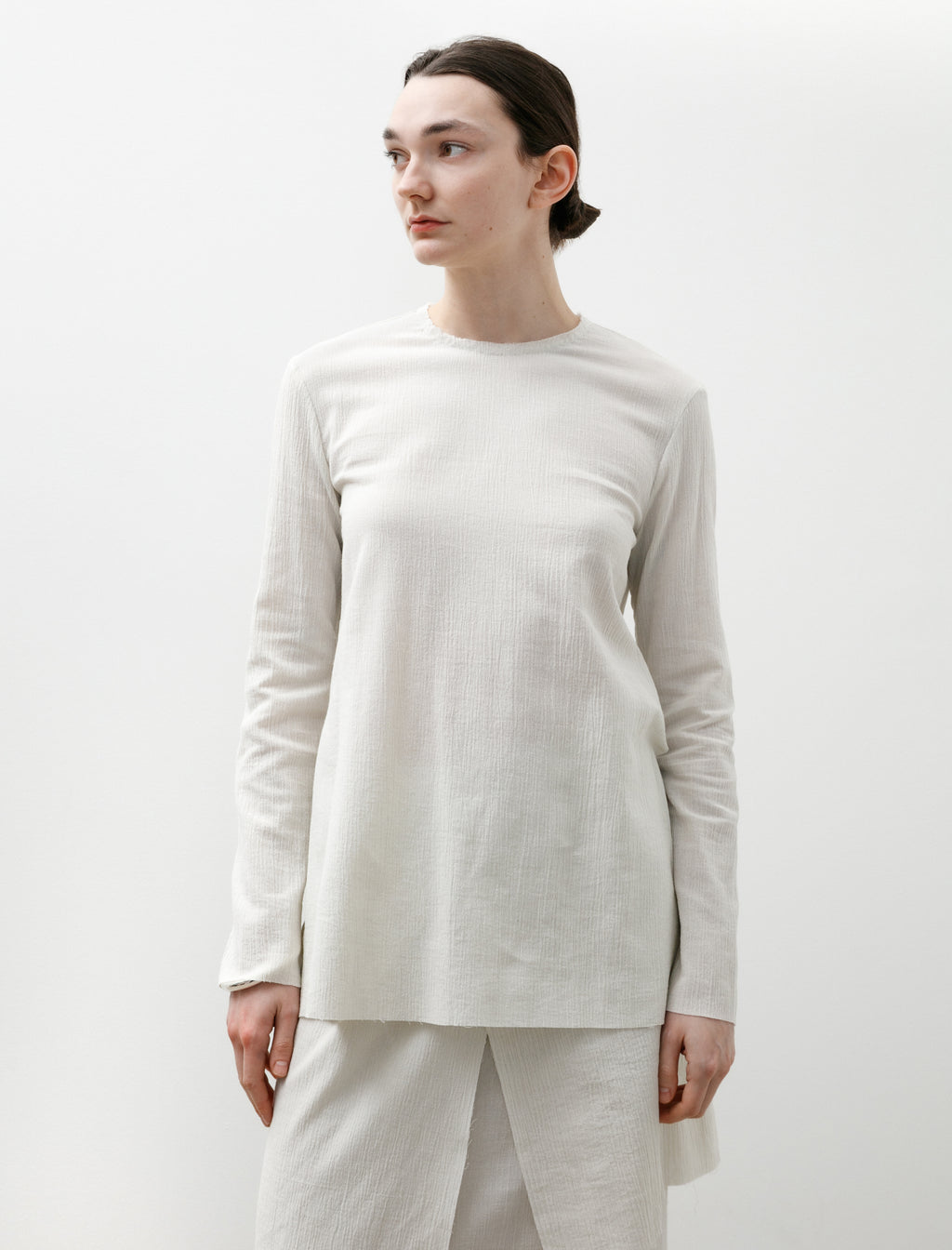 【LAUREN MANOOGIAN】INTERLOCK APRON TOP Lauren Manoogian Interlock Apron Top - Raw White | Garmentory