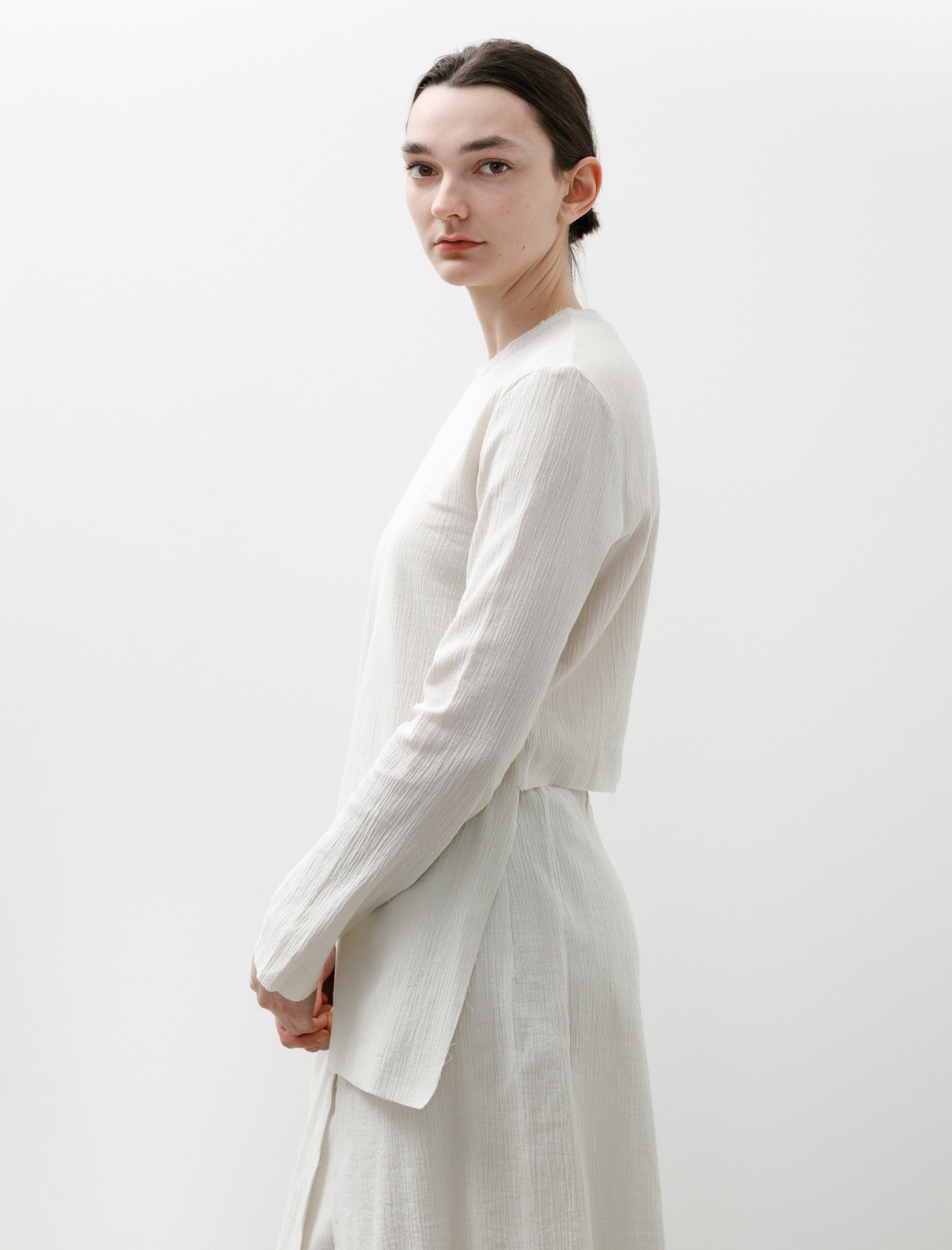 Lauren Manoogian Raw Apron Top Chalk