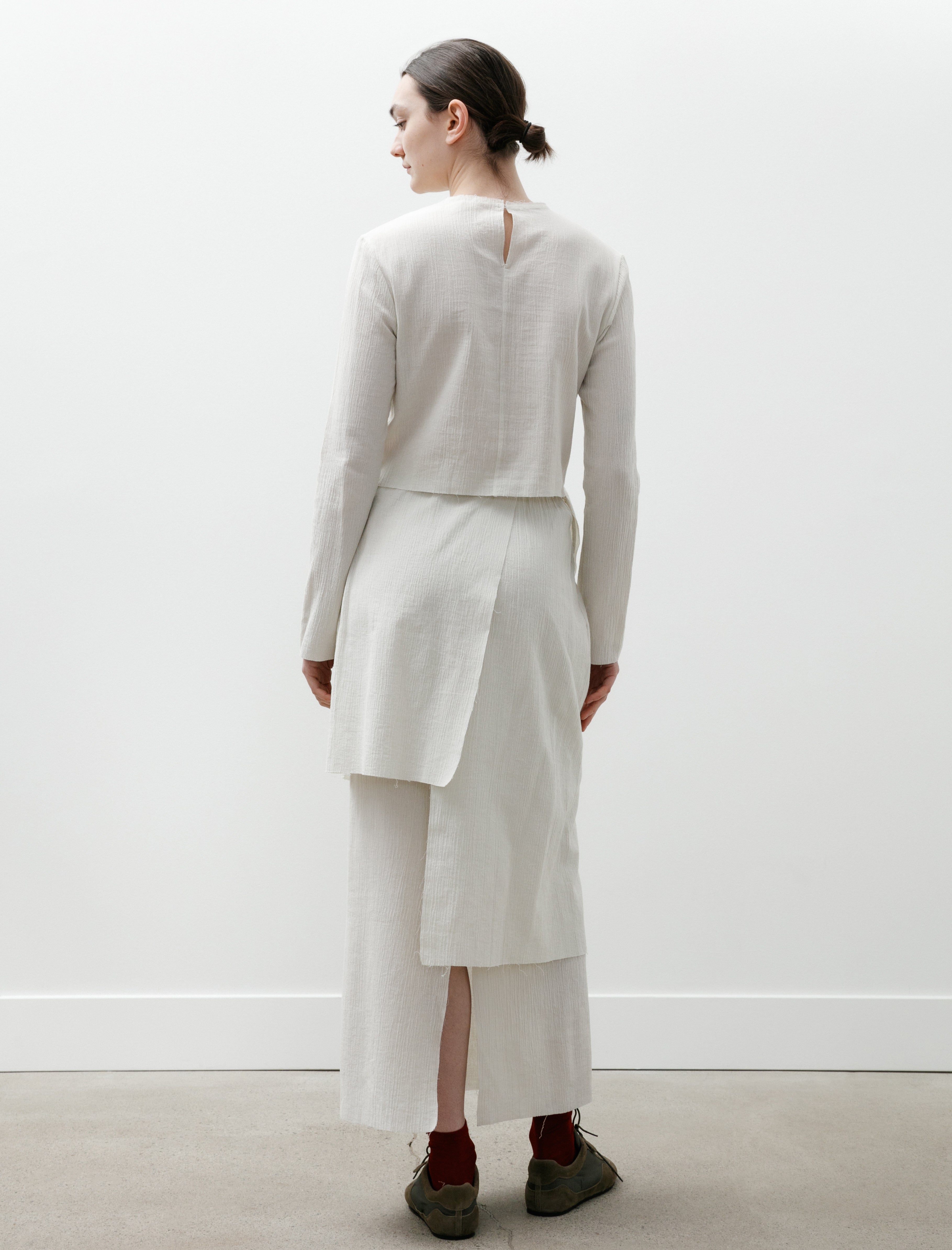 Lauren Manoogian Raw Layer Skirt Chalk