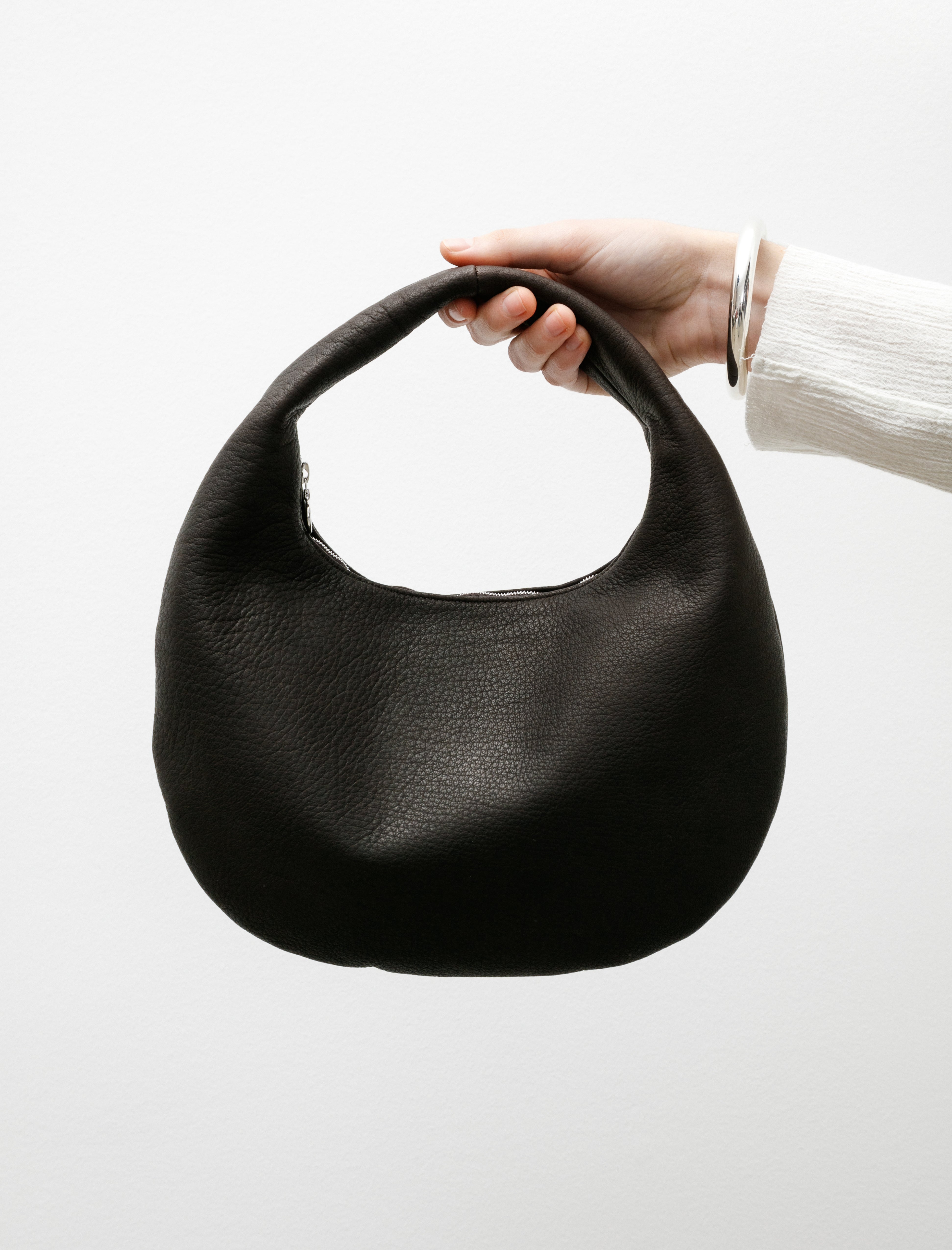 Aeta Round One Shoulder Bag Dark Brown
