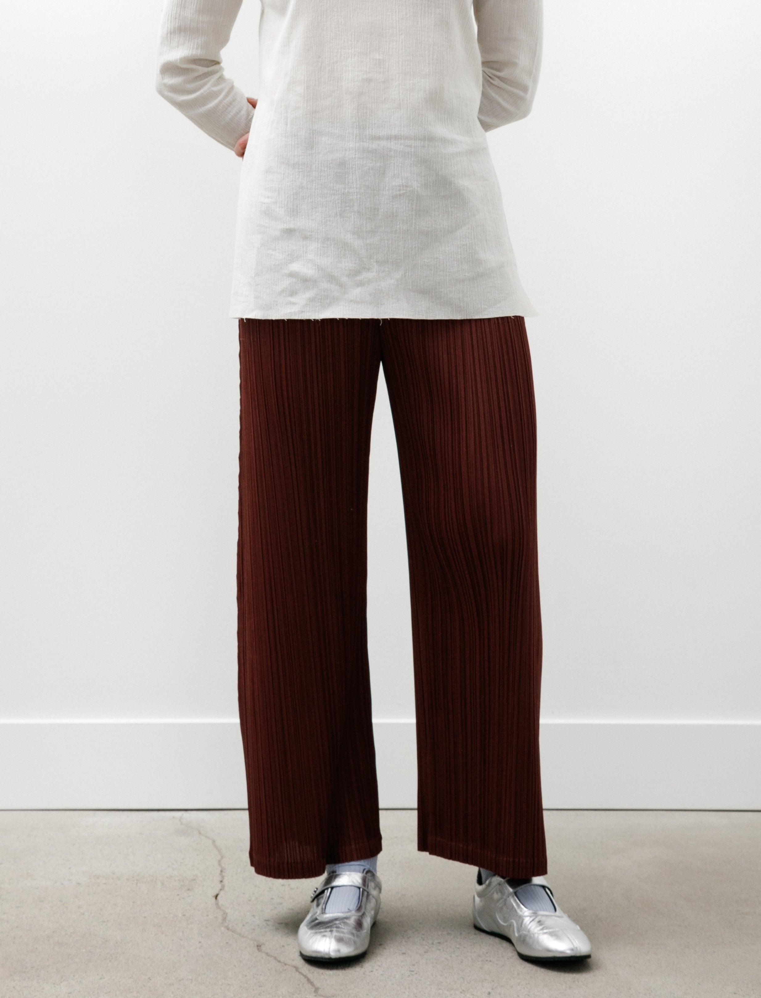 Pleats Please Monthly Colours Pants Bordeaux