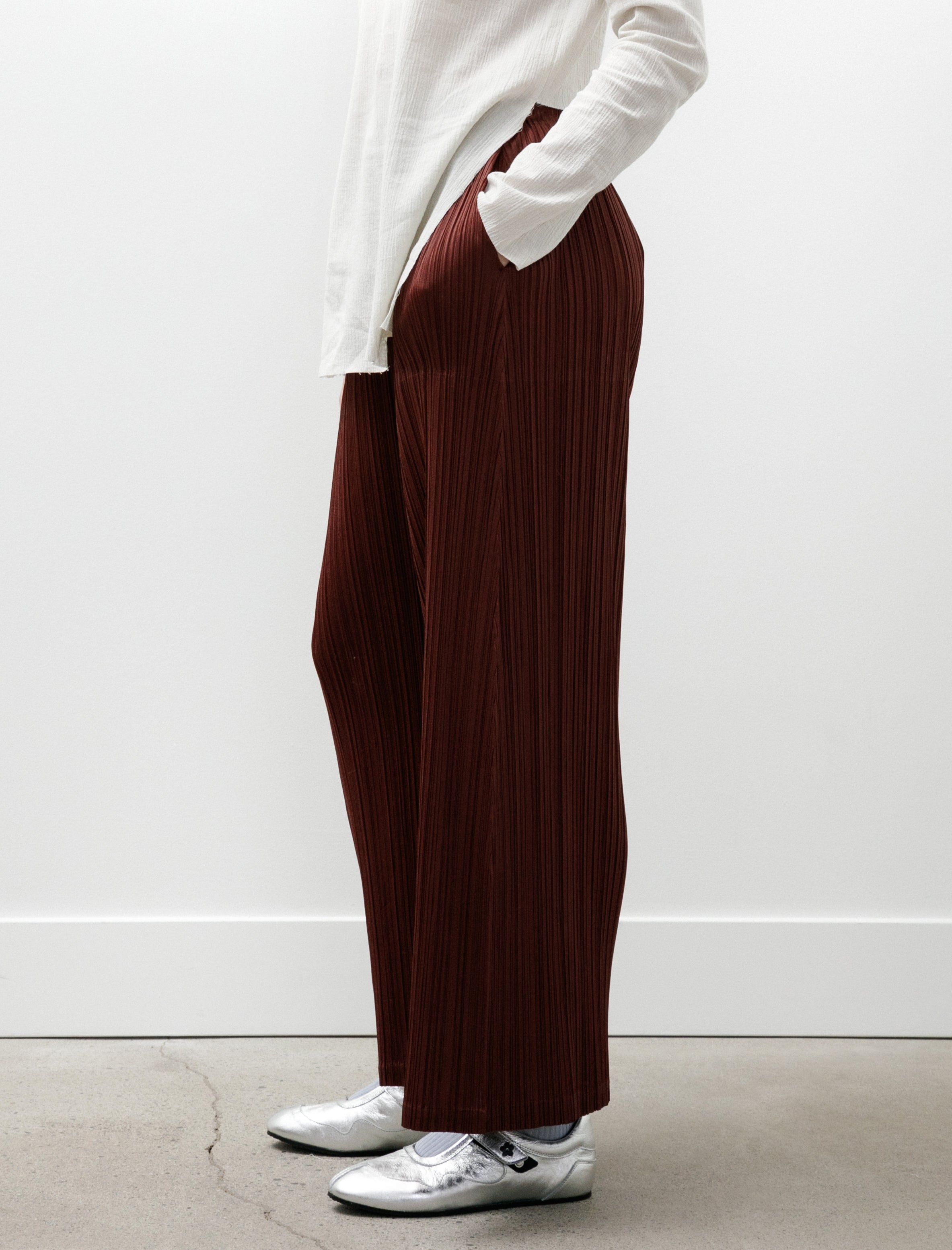 Pleats Please Monthly Colours Pants Bordeaux
