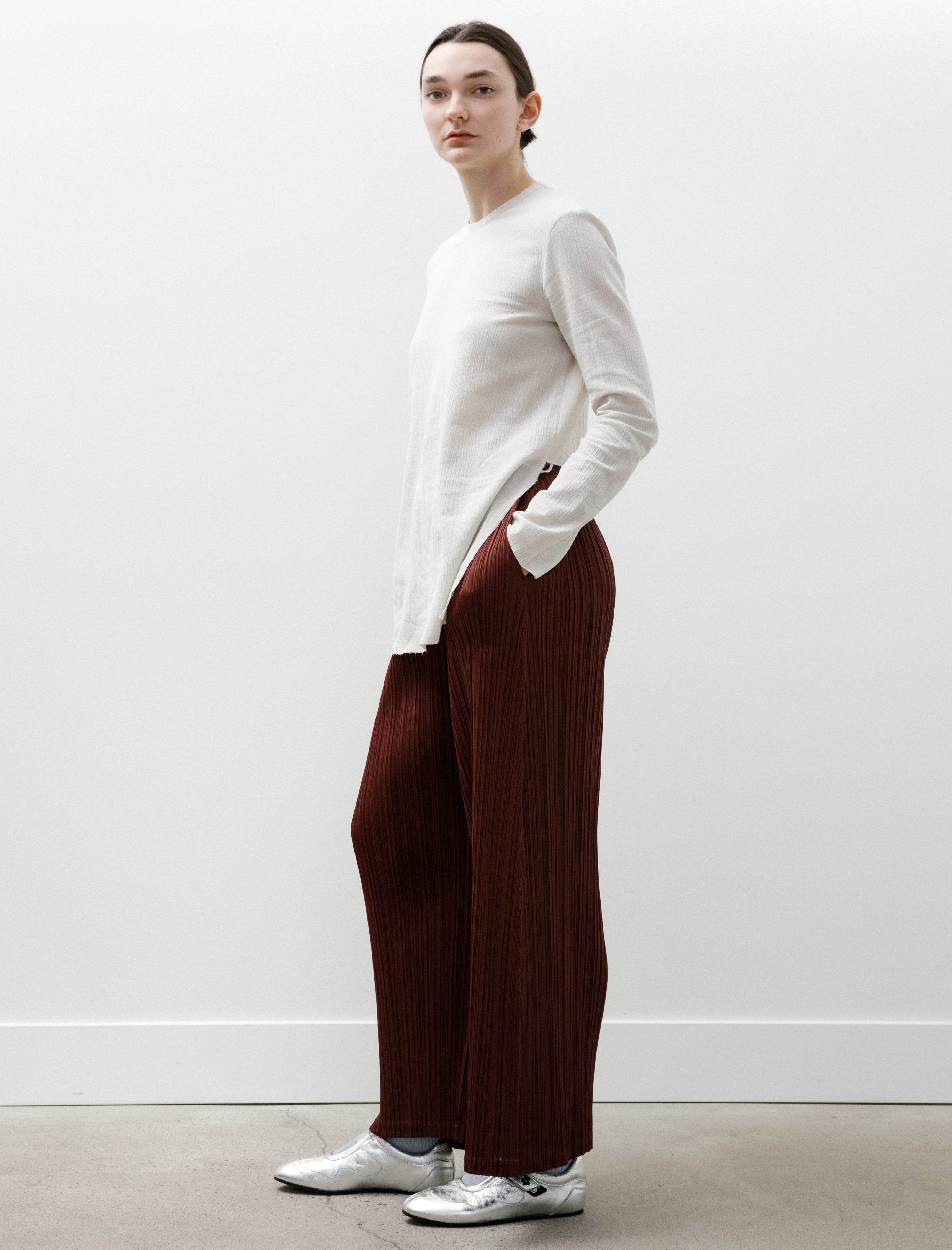 Pleats Please Monthly Colours Pants Bordeaux