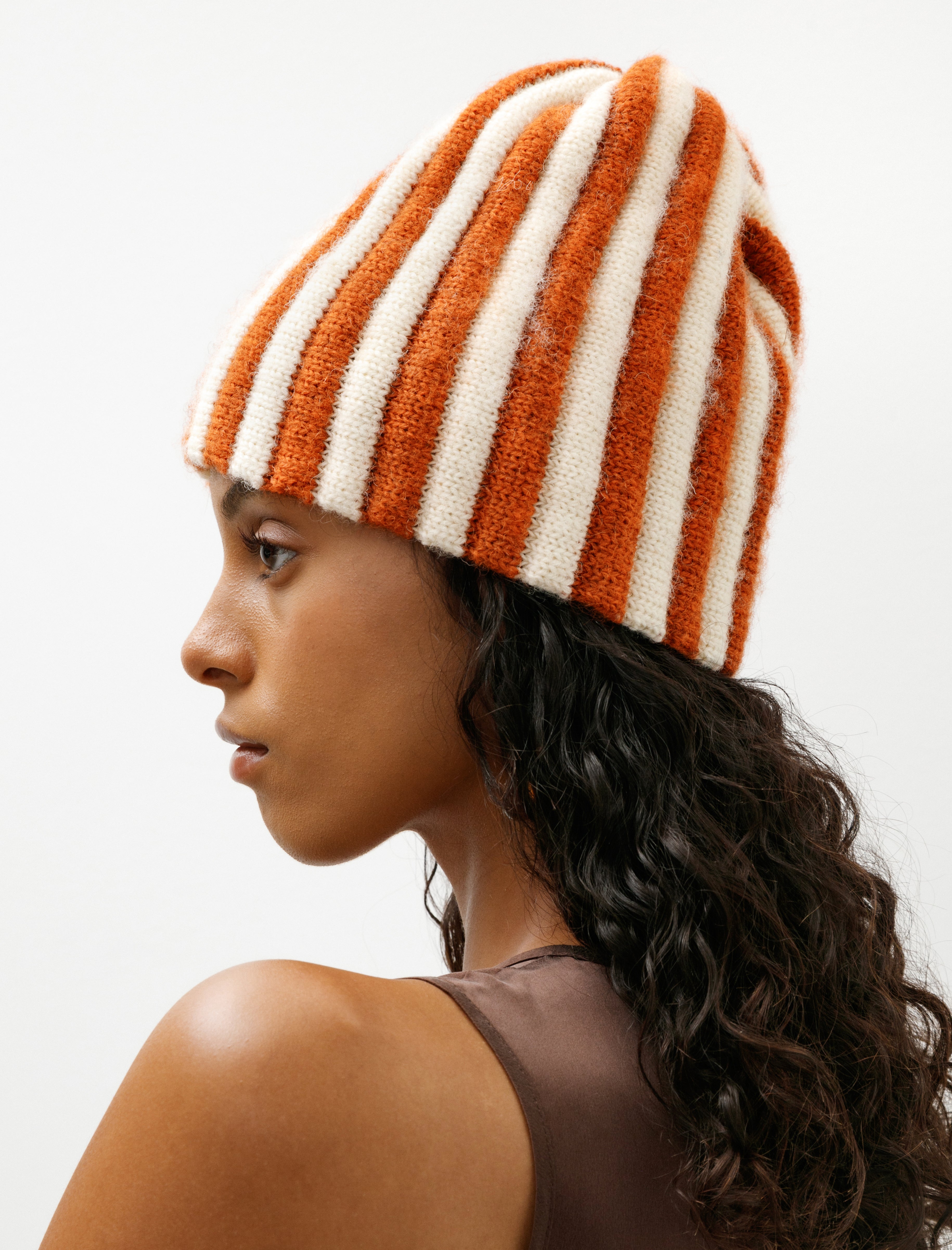 Cawley Brushed British Wool Pleat Hat Natural/Autumn