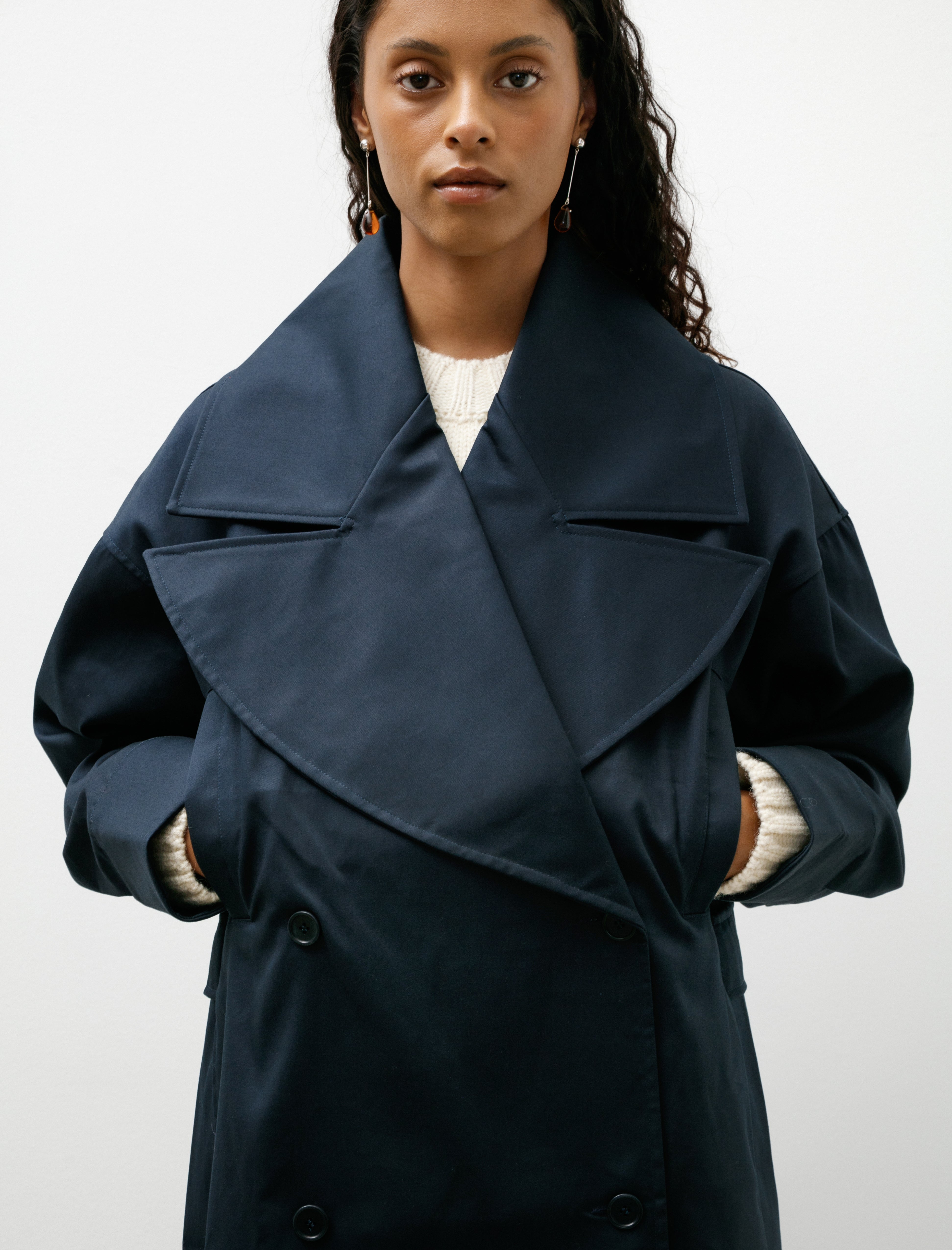 Cawley British Cotton Gabardine Agnes Mac Navy