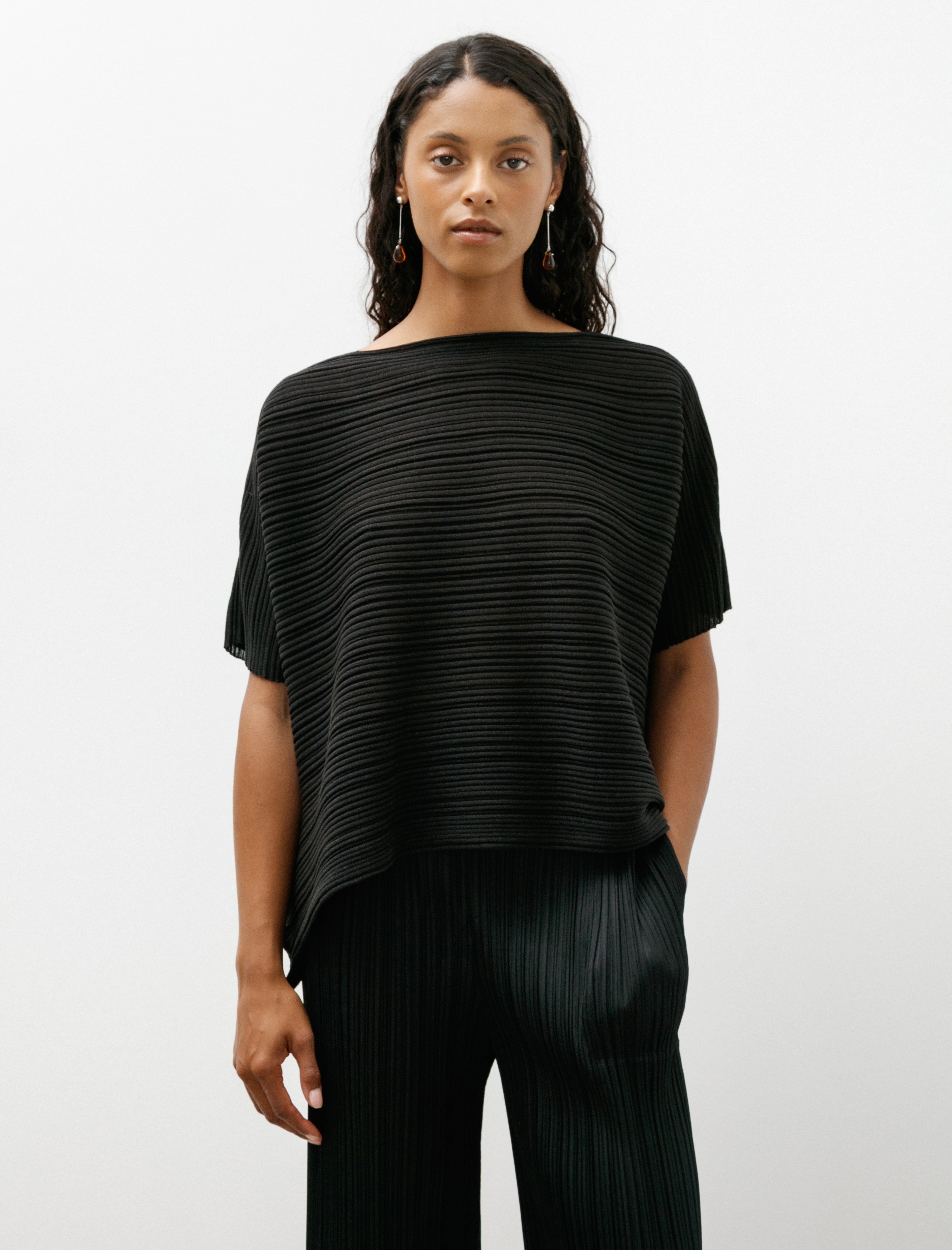 Pleats Please by Issey Miyake Paper Bounce Knit Black