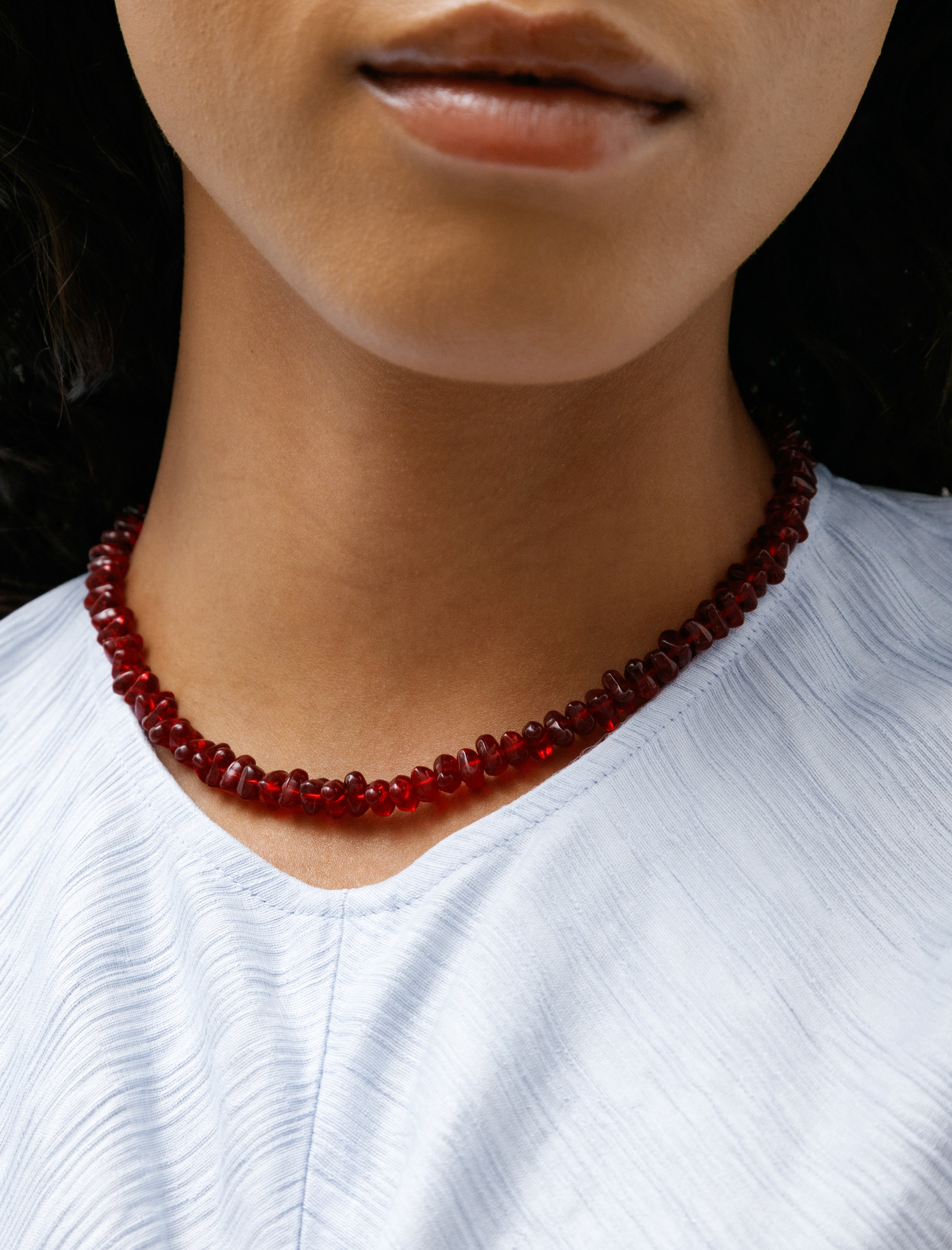 Sisi Joia Caillou Necklace Grenat