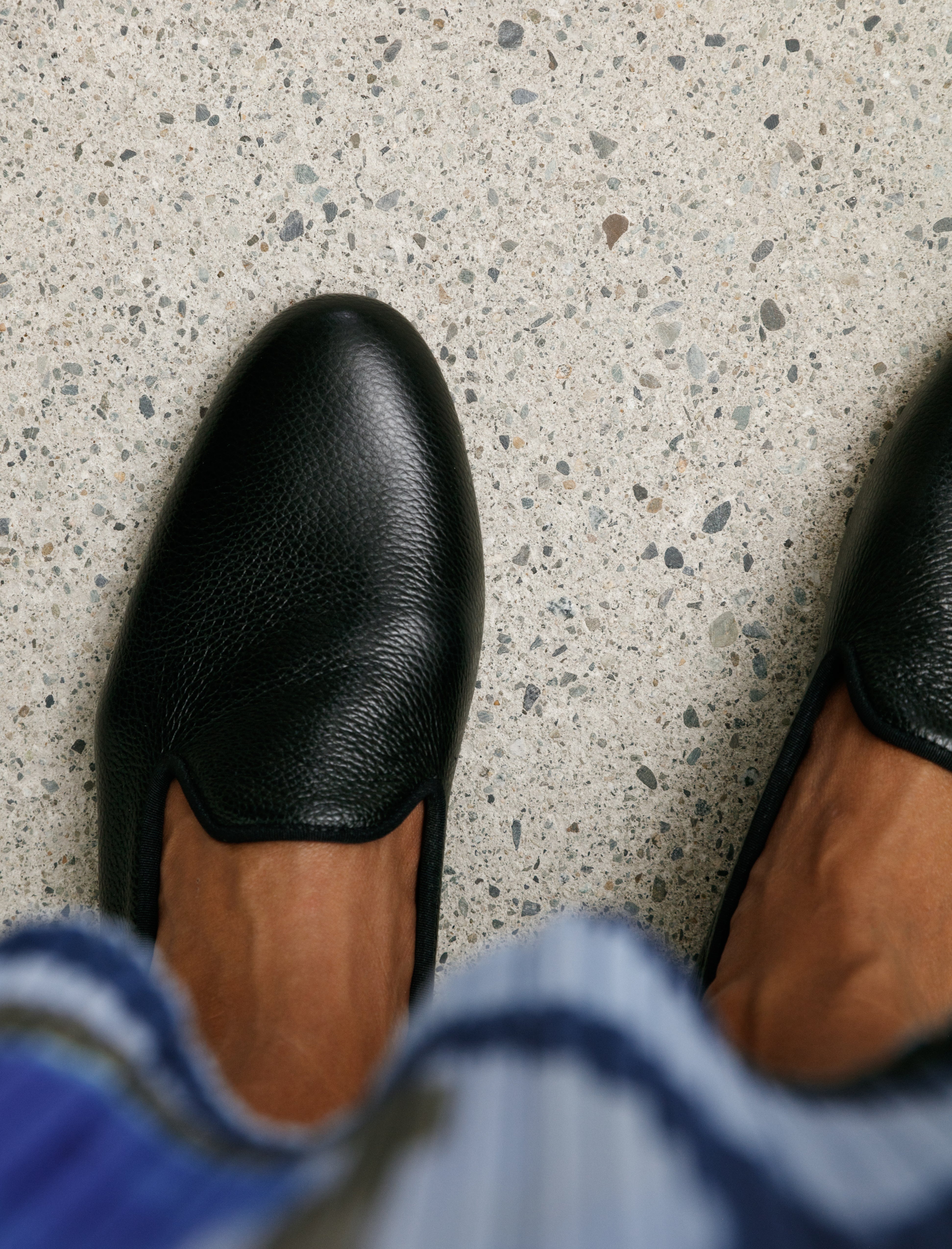 Totême Grained Leather Loafers Black