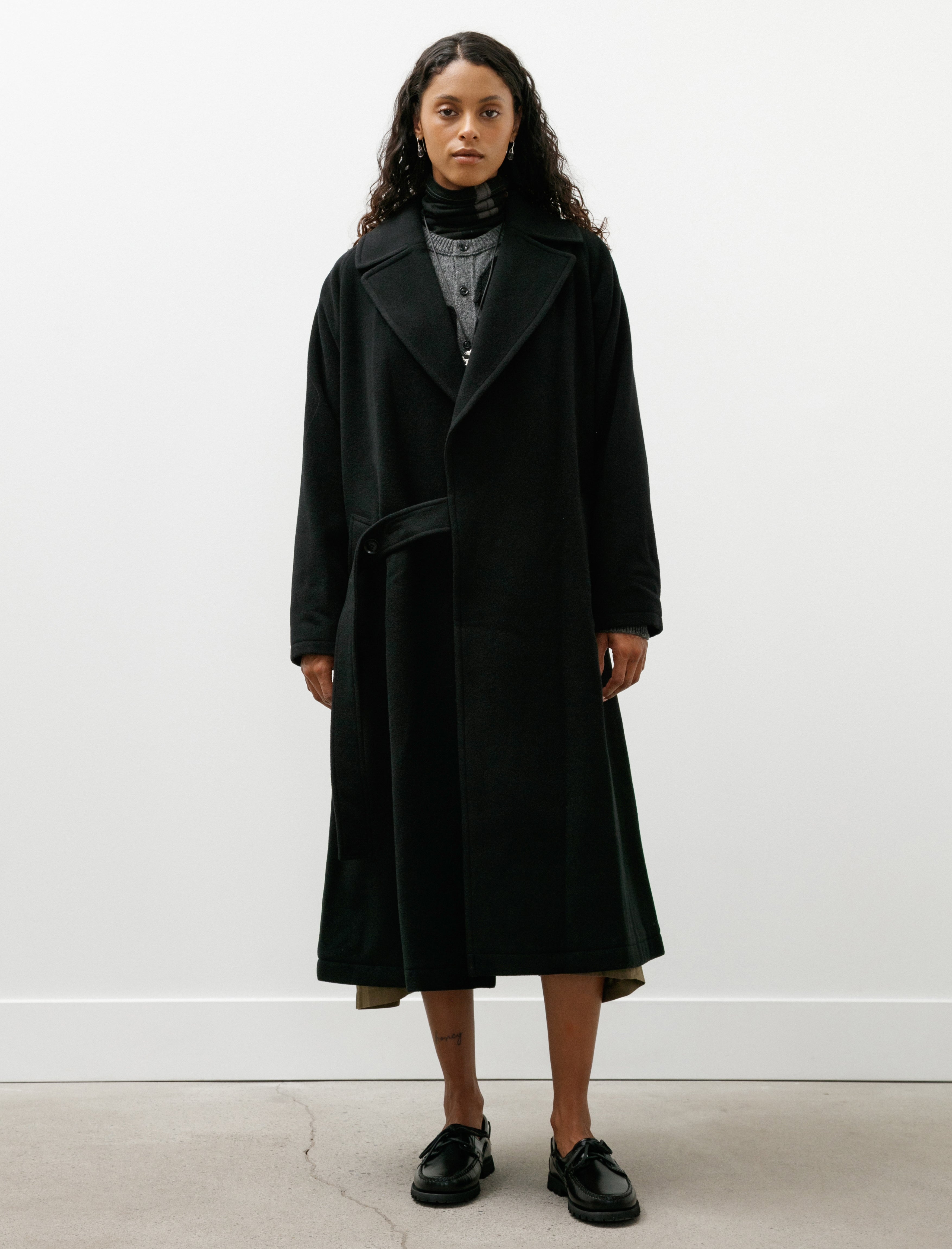 Y's by Yohji Yamamoto Appliqué Short Cardigan Charcoal