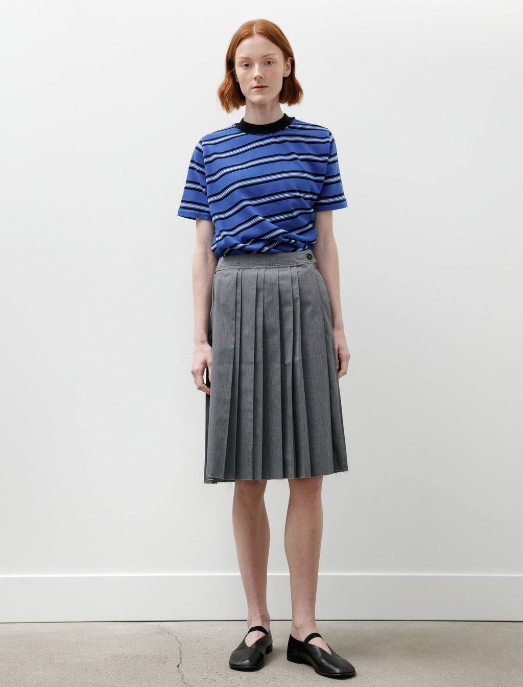 Camiel Fortgens Pleats Skirt Twill Grey – Neighbour
