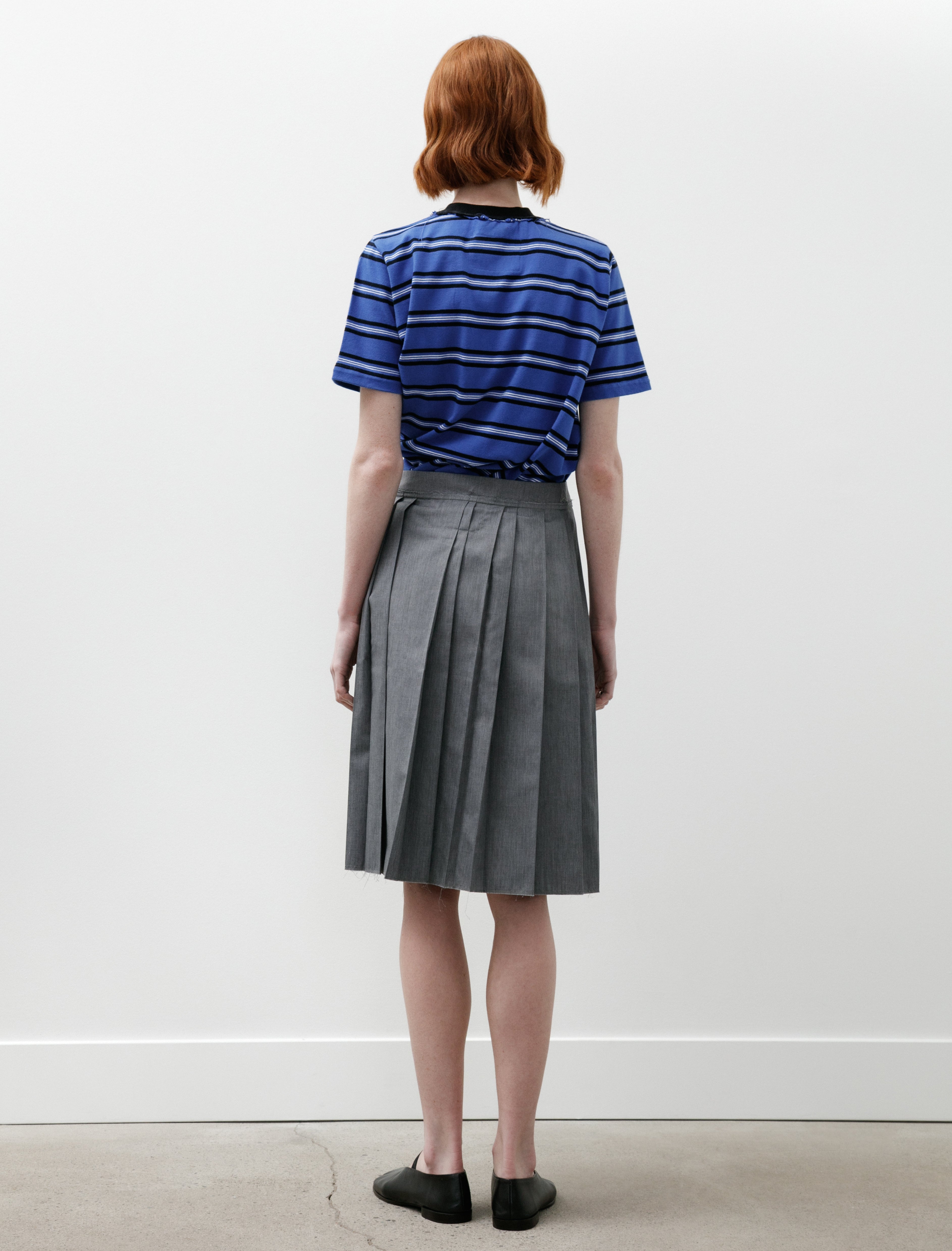 Camiel Fortgens Pleats Skirt Twill Grey