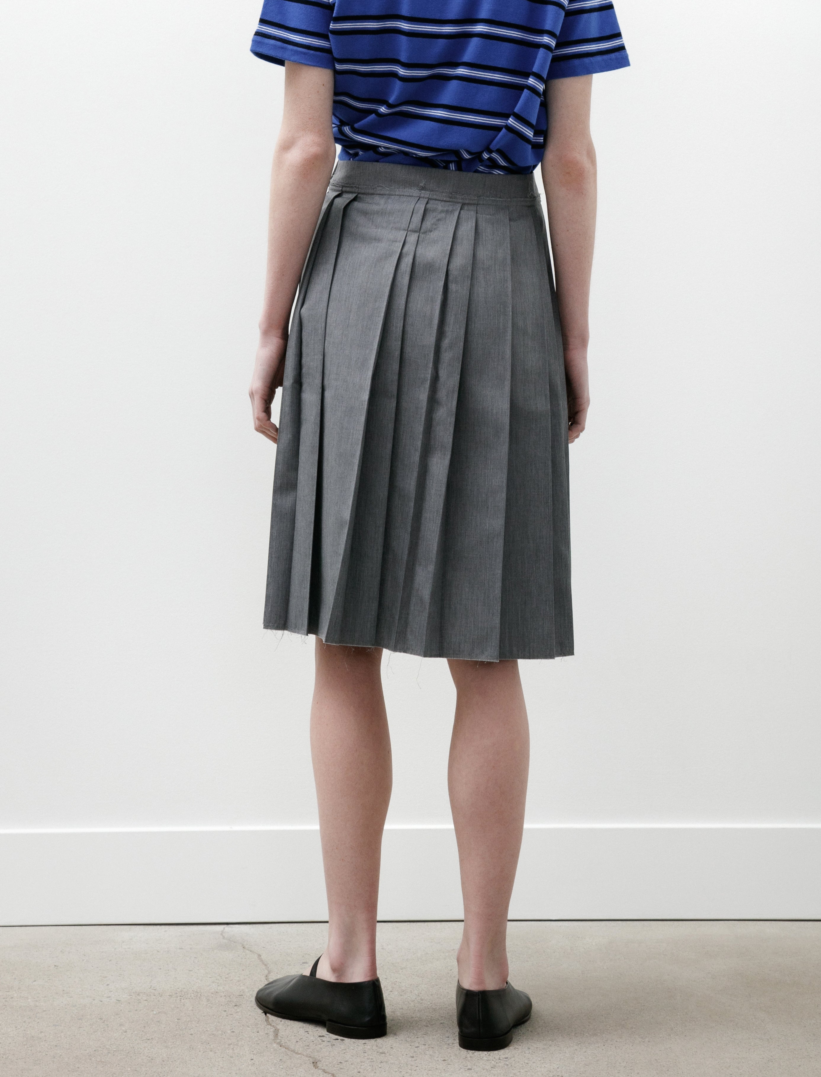 Camiel Fortgens Pleats Skirt Twill Grey