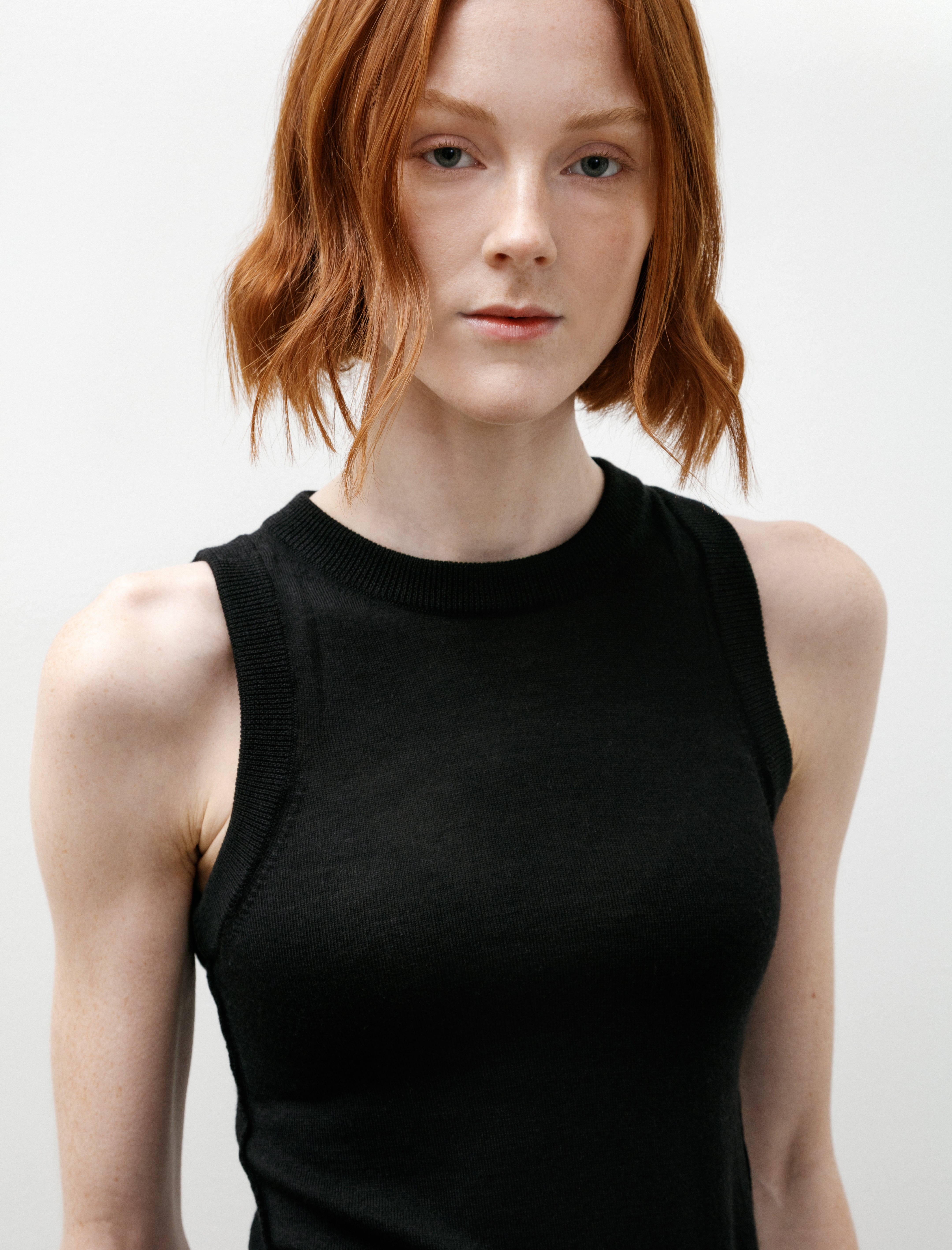 mfpen Appointment Top Black Merino Silk