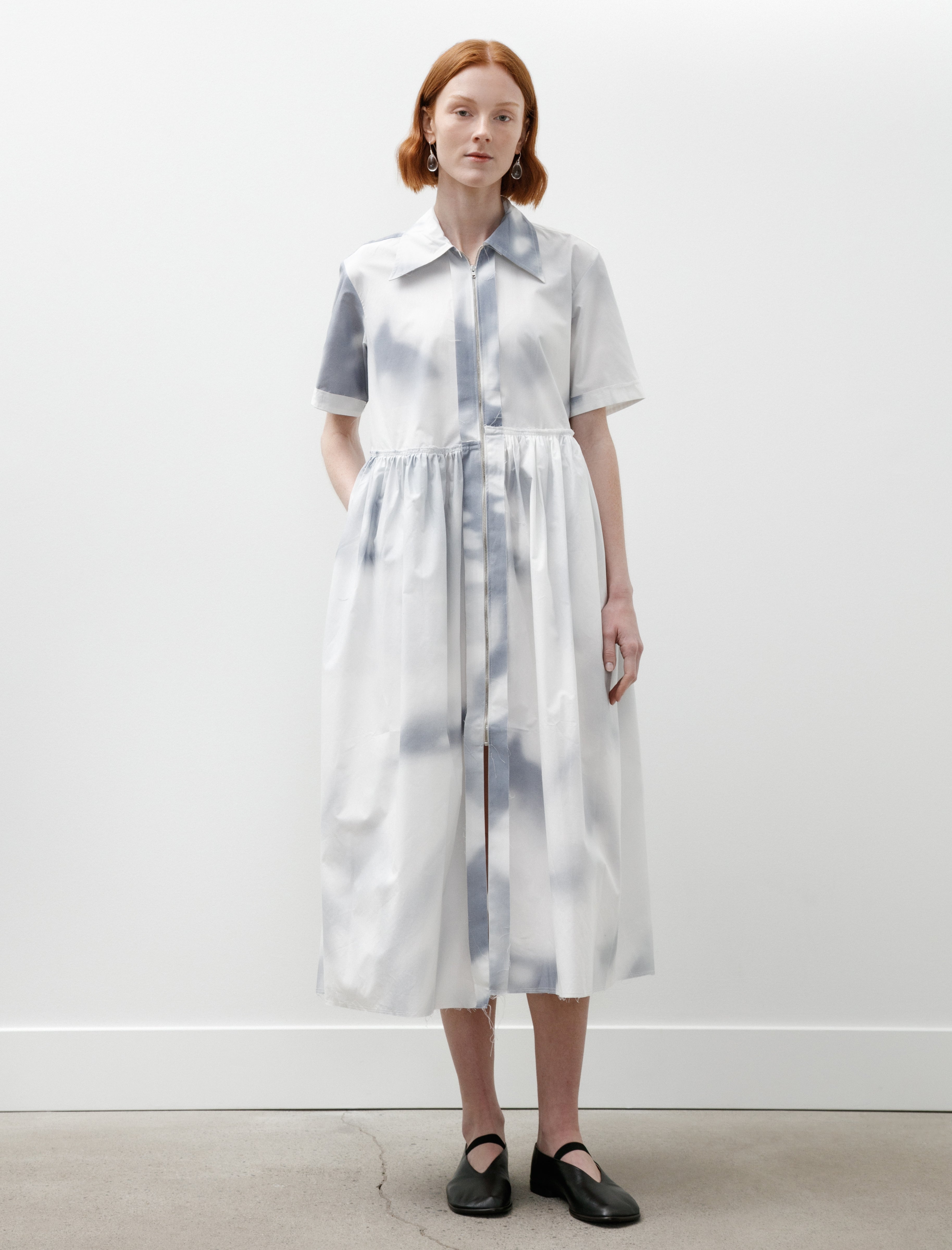 Camiel Fortgens Fast Shirtdress Shade Print Blue