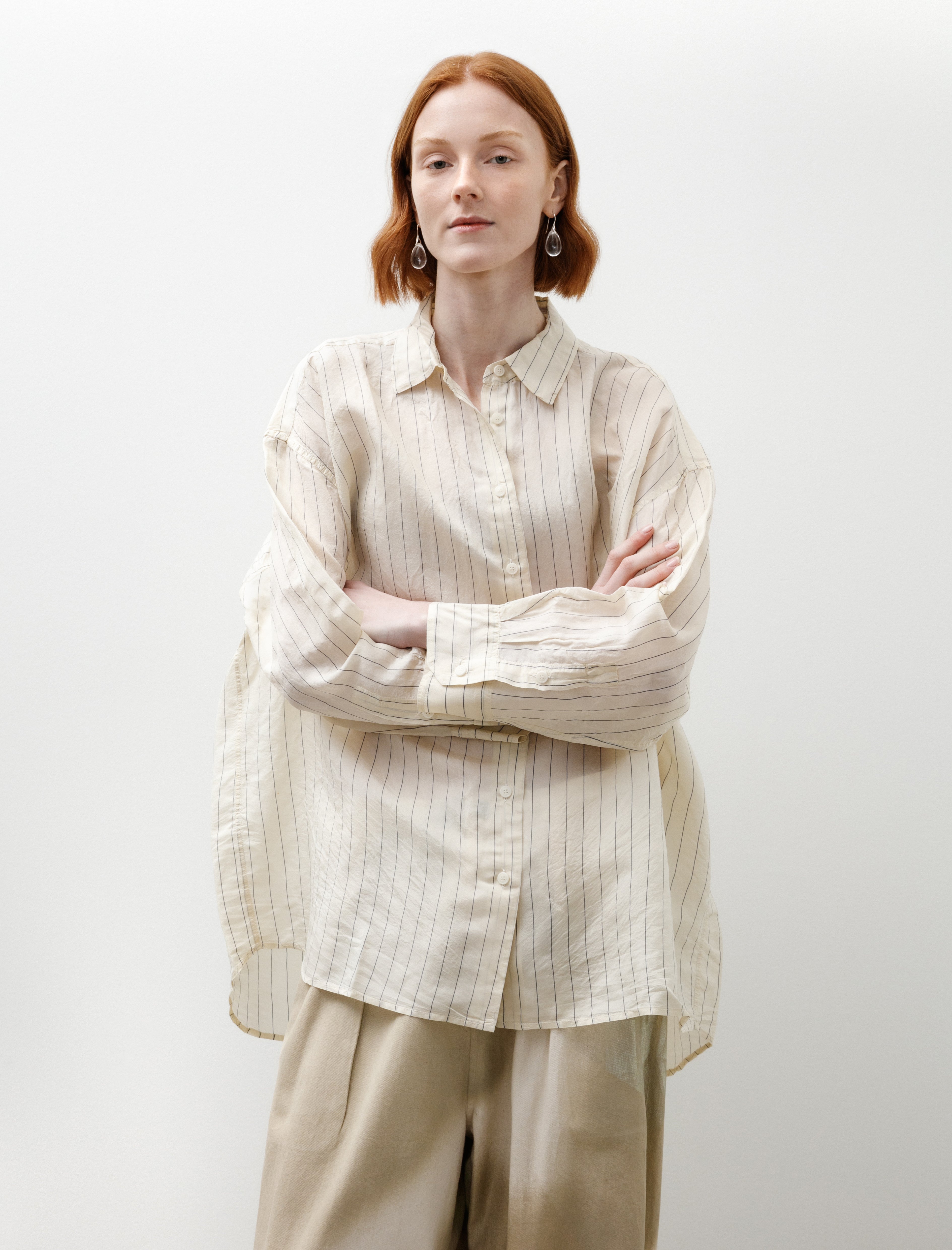 Casey Casey Hamnet Shirt Taffeta Silk Stripe