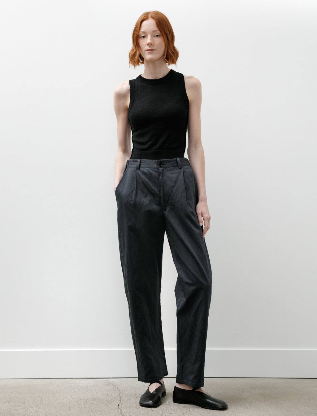 Wanze Easy Trouser Cotton Metal Midnight – Neighbour
